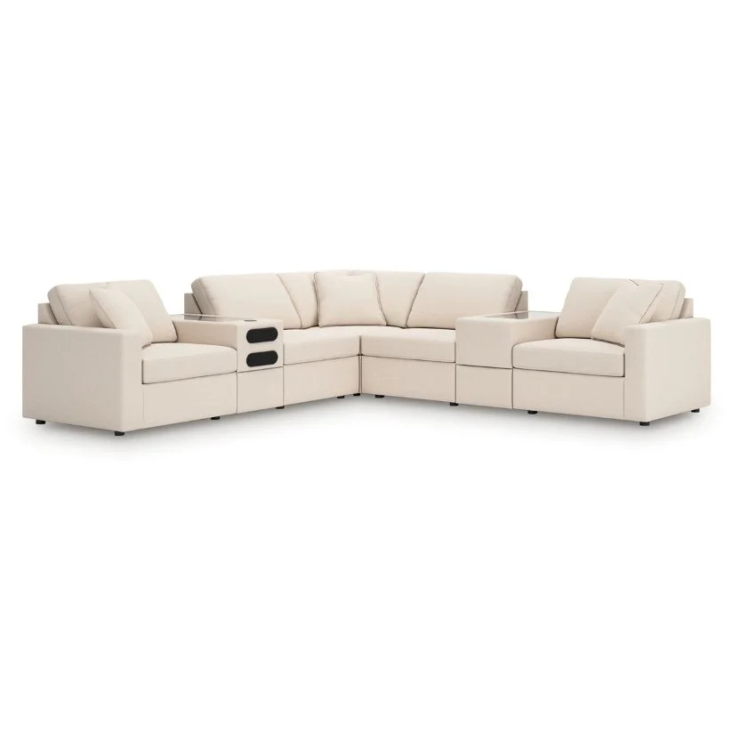 Modmax - Oyster - 7-Piece Balanced Sectional With Audio And Storage Consoles