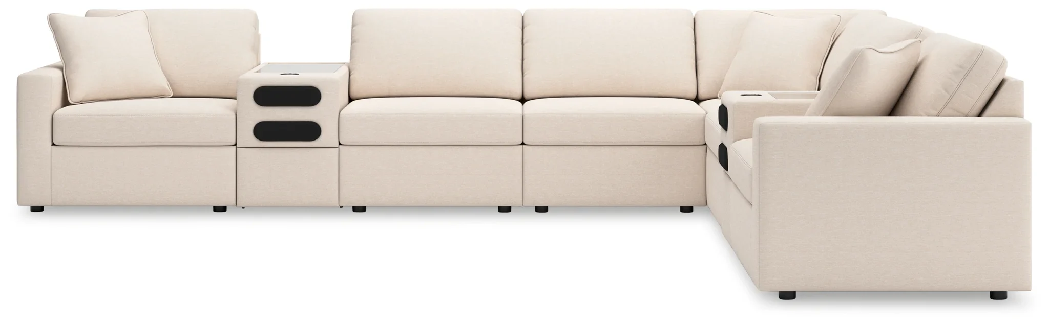 Modmax - Oyster - 8-Piece Sectional With 2 Audio System Consoles - Image 2