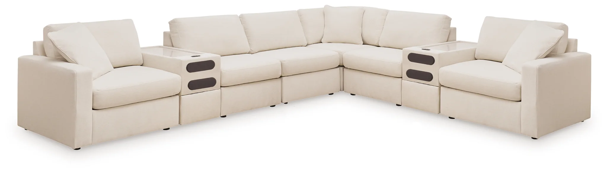 Modmax - Oyster - 8-Piece Sectional With 2 Audio System Consoles - Image 3
