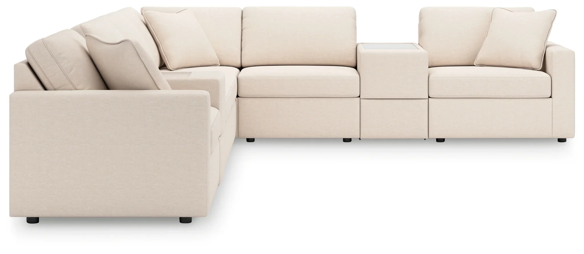 Modmax - Oyster - 8-Piece Sectional With 2 Storage Consoles - Image 2