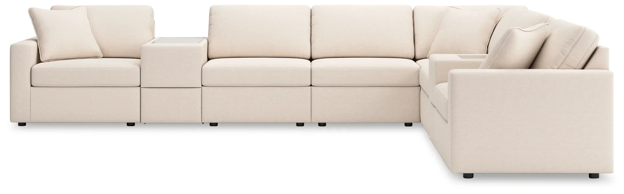 Modmax - Oyster - 8-Piece Sectional With 2 Storage Consoles - Image 3