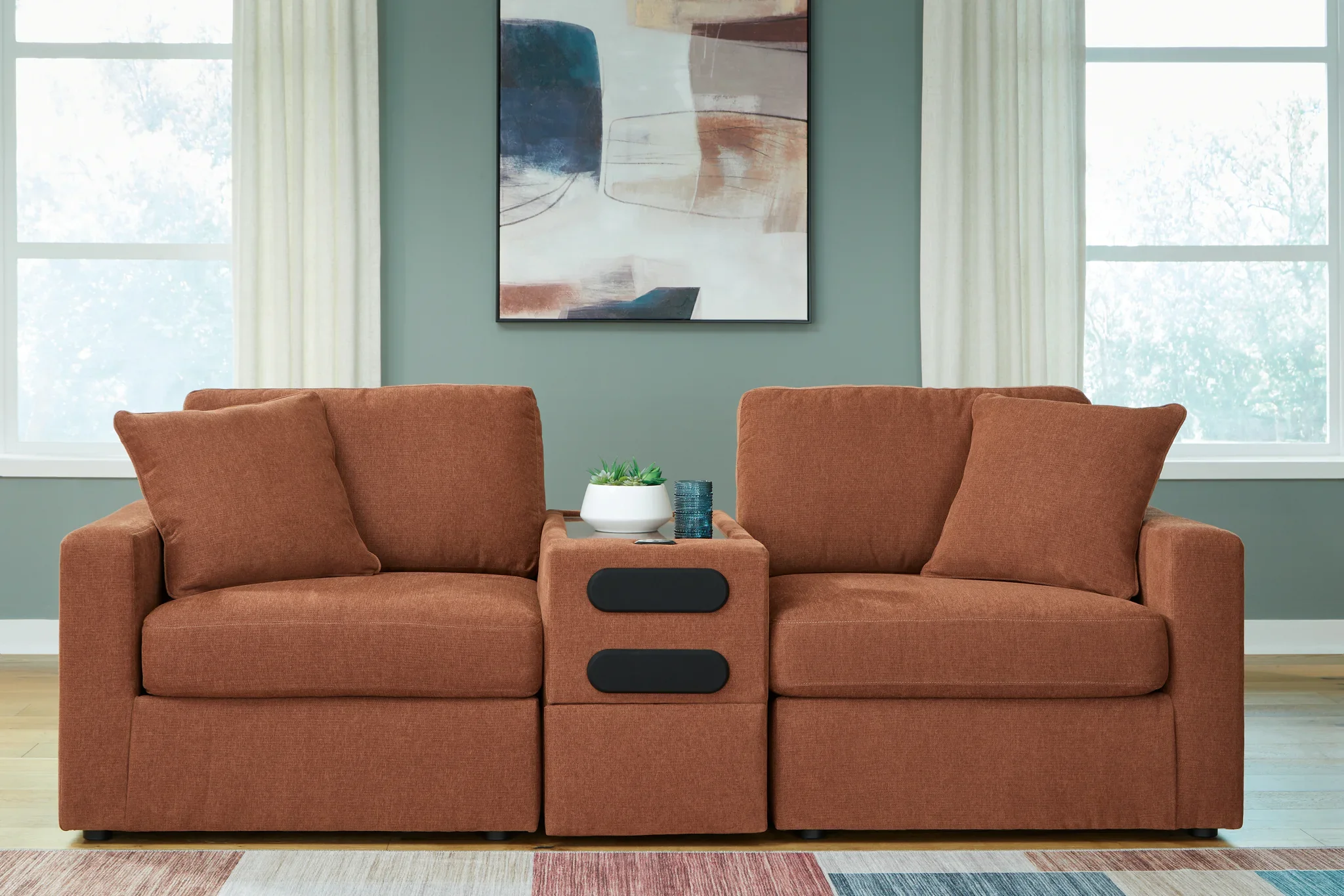 Modmax - Spice - 3-Piece Sectional With Audio System Console - Image 2