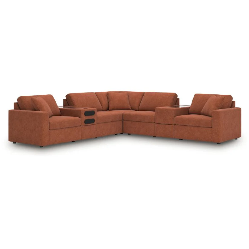 Modmax - Spice - 7-Piece Balanced Sectional With Audio And Storage Consoles