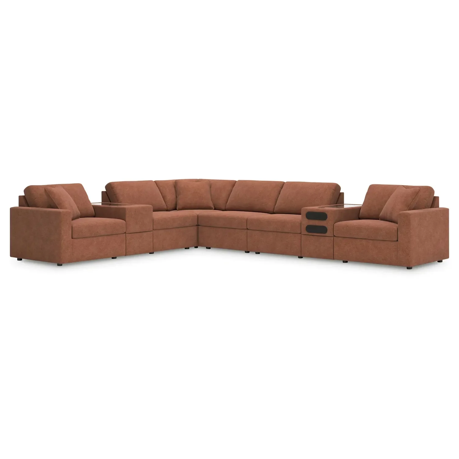 Modmax - Spice - 8-Piece Sectional With Audio And Storage Consoles