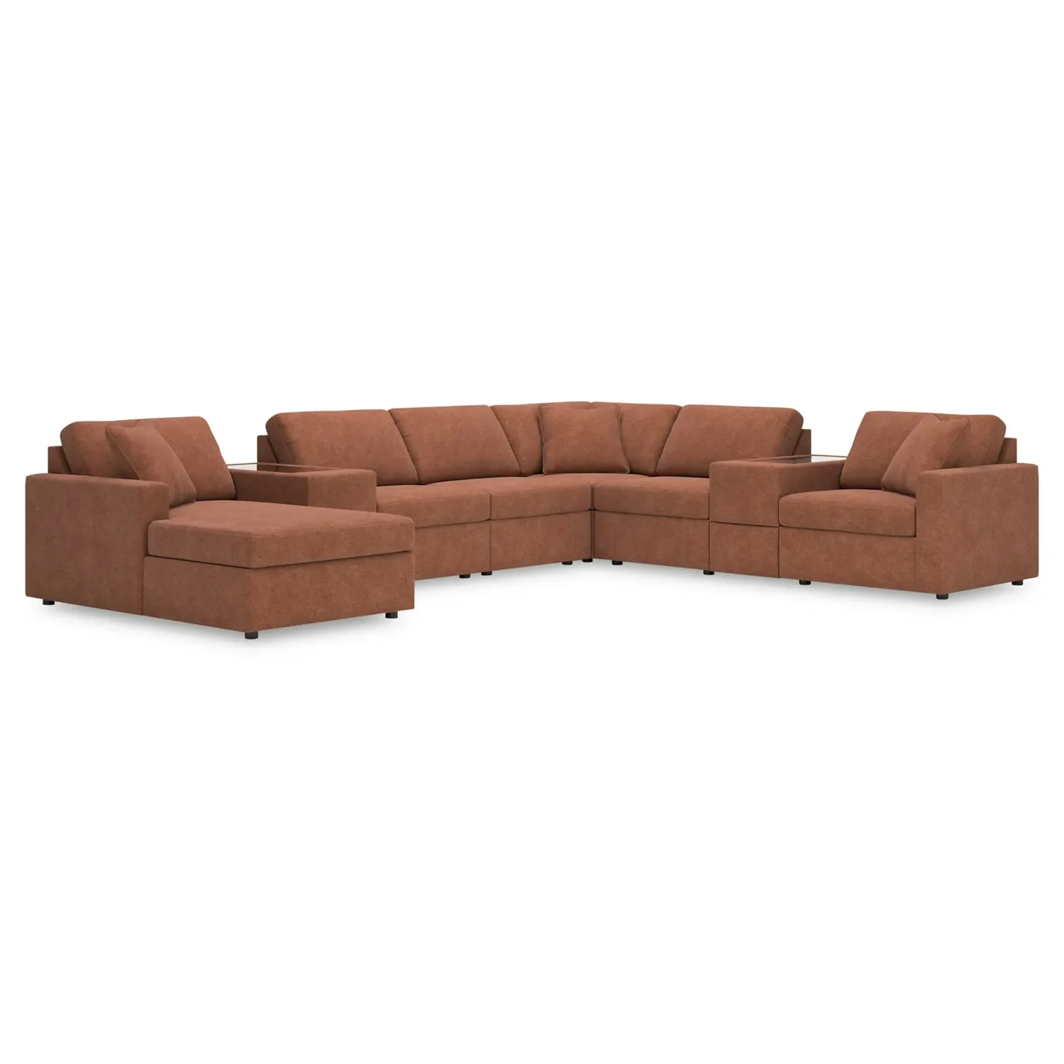 Modmax - Spice - 8-Piece Sectional With Laf Corner Chaise And Storage Consoles