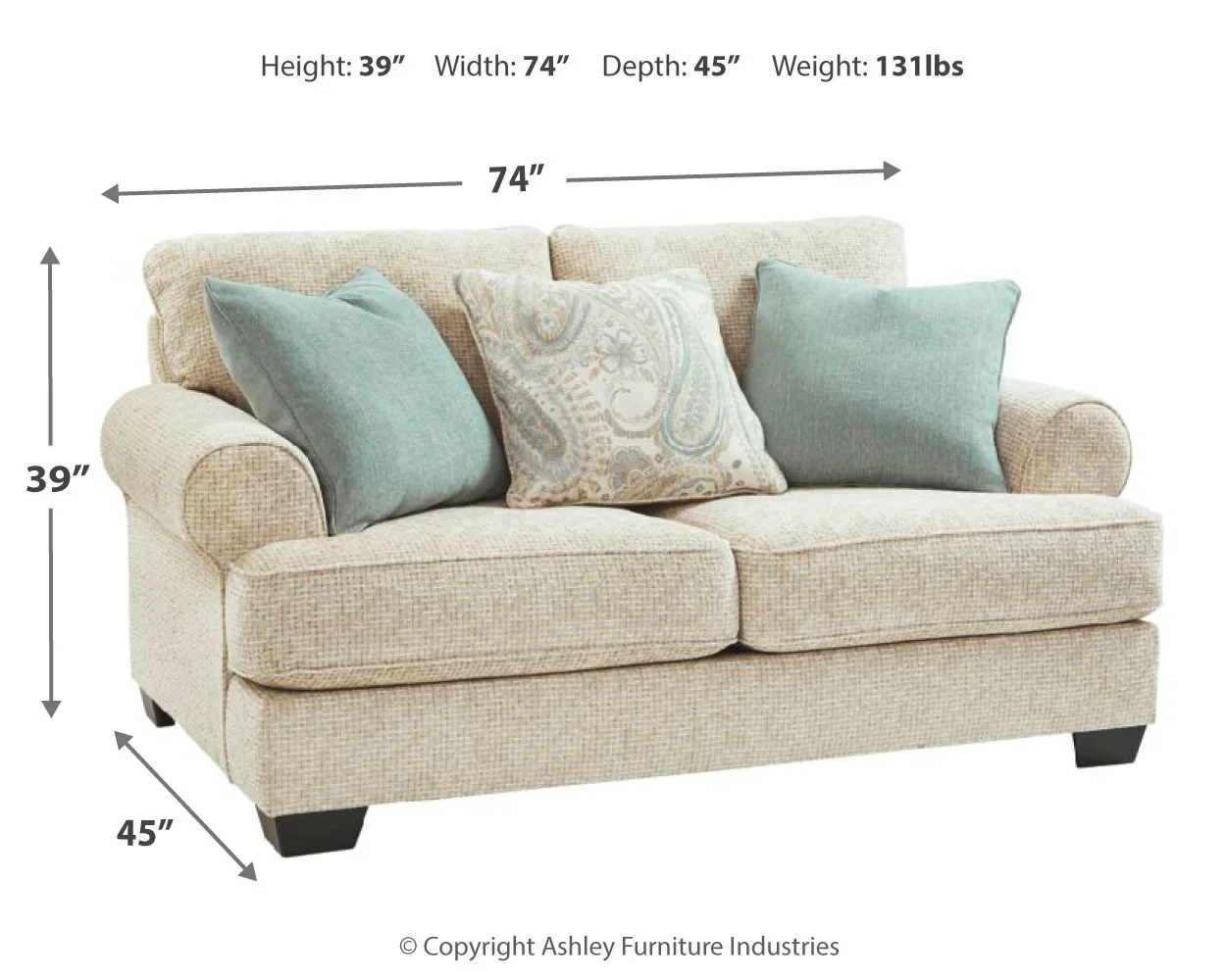 Monaghan - Sandstone - 2 Pc. - Sofa, Loveseat - Image 5
