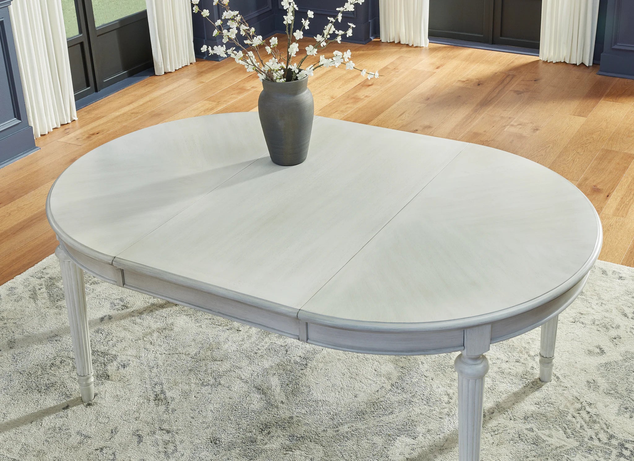 Montelaine - Antique White - Oval Dining Room Extension Table - Image 9