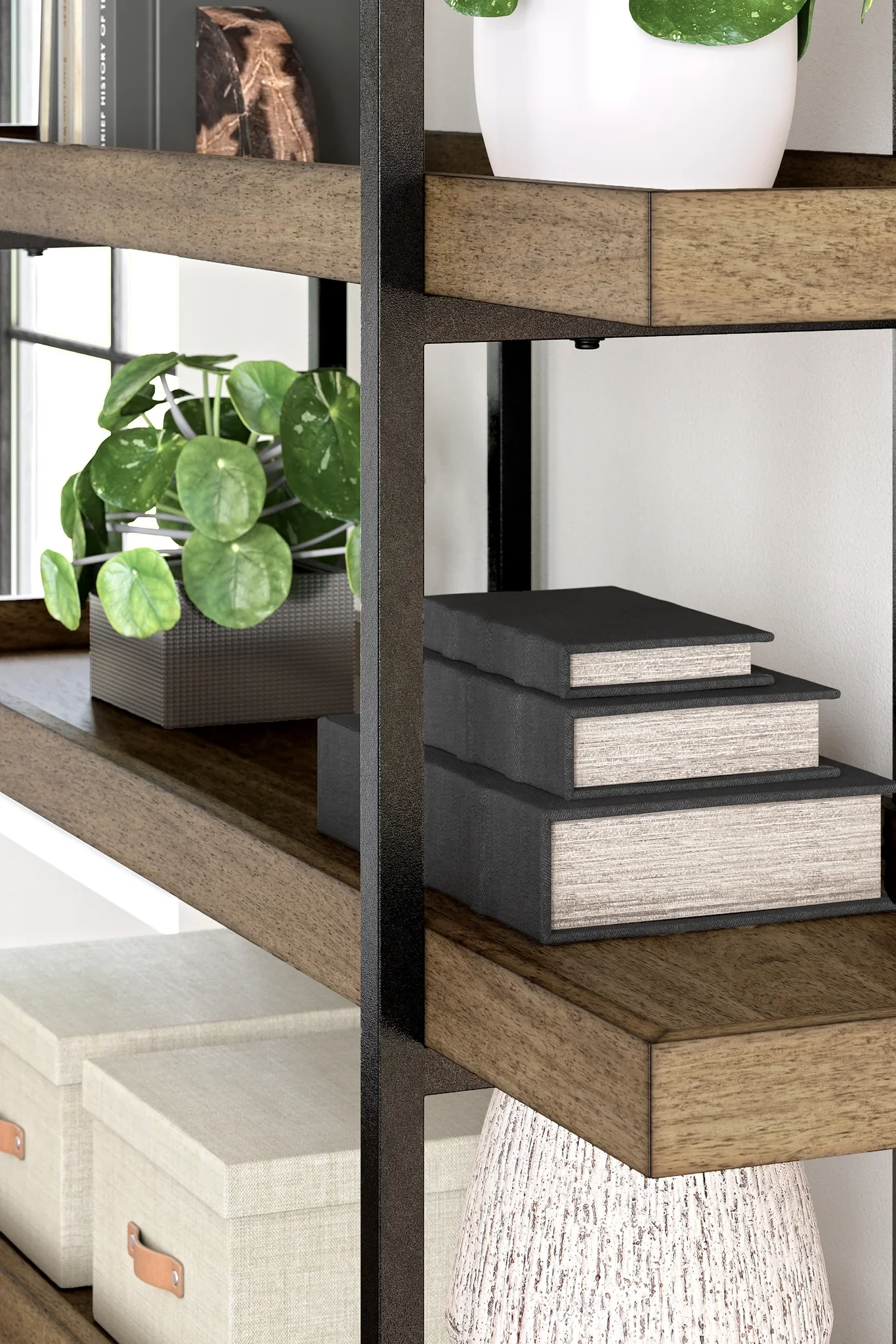 Montia - Light Brown - Bookcase - Image 3