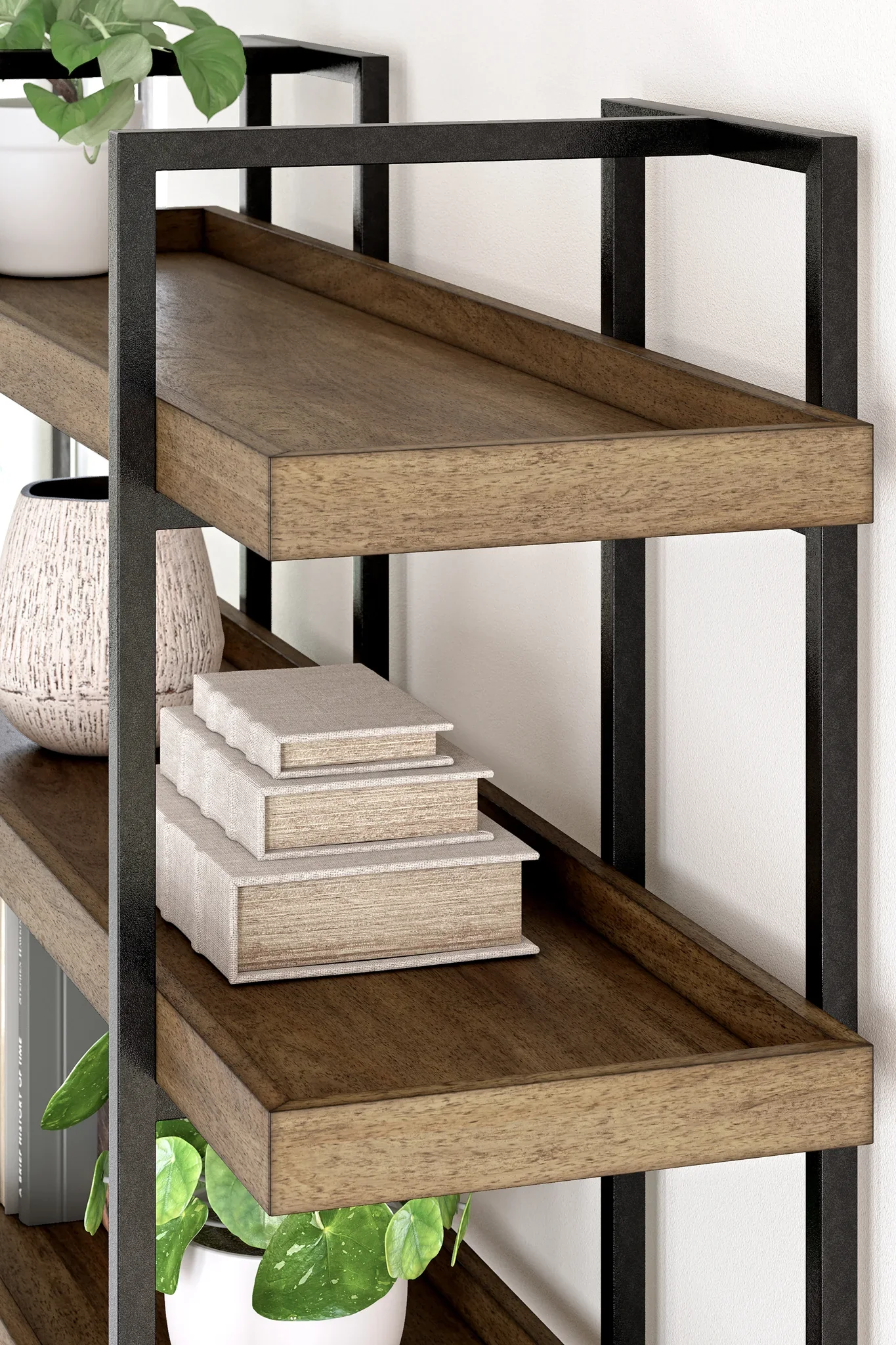 Montia - Light Brown - Bookcase - Image 4