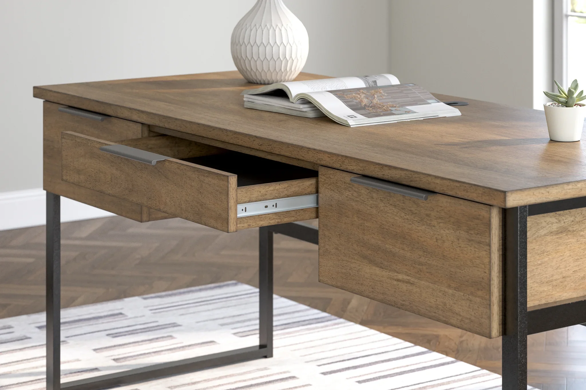 Montia - Light Brown - Home Office Desk - Image 10