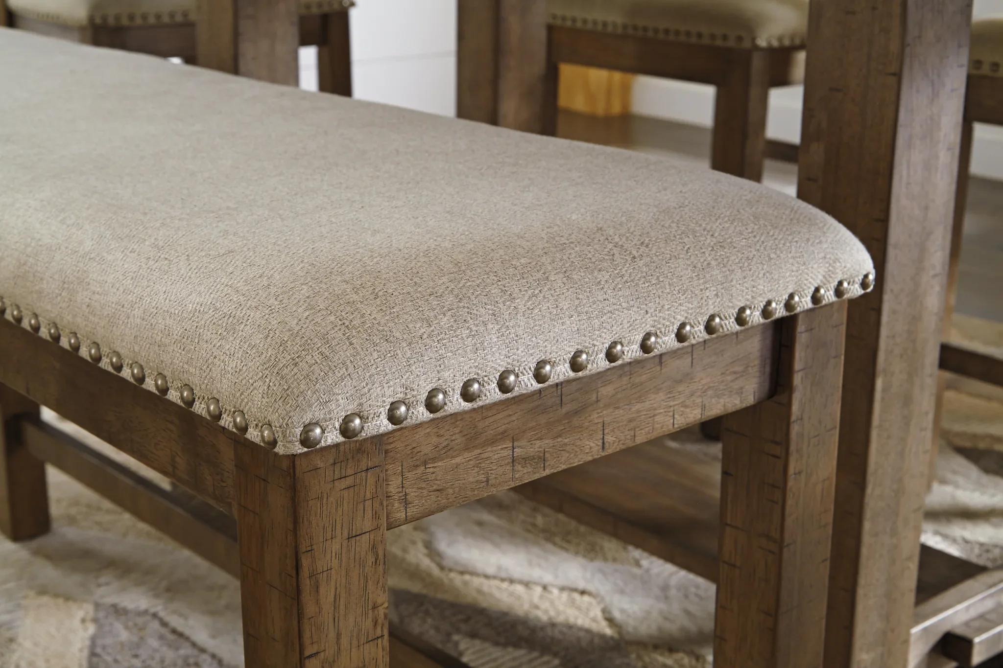 Moriville - Beige - Double Uph Bench - Image 3