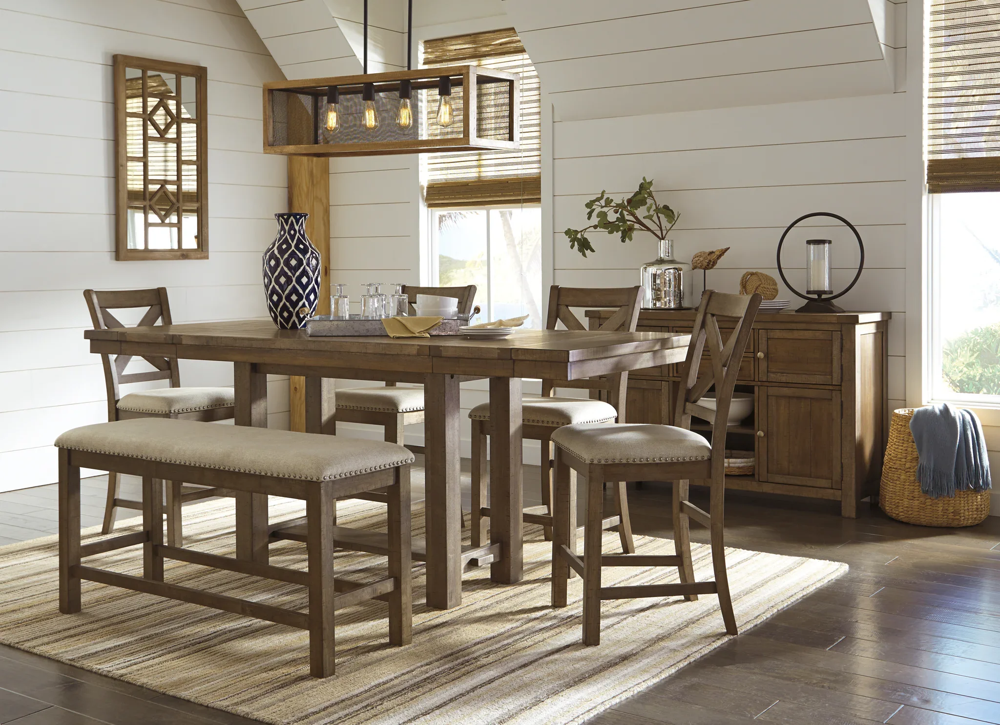 Moriville - Beige - Double Uph Bench - Image 5