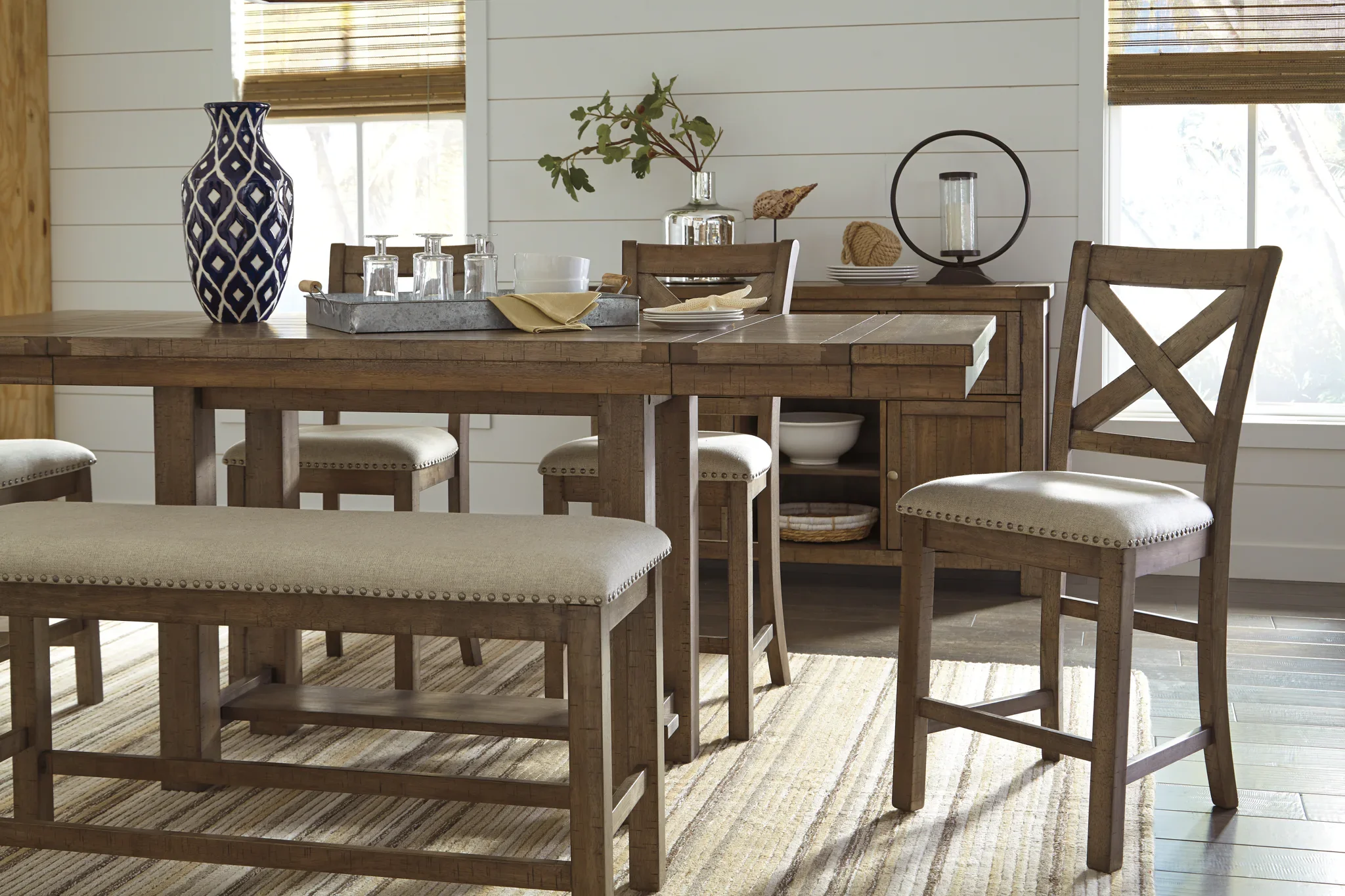 Moriville - Beige - Double Uph Bench - Image 6