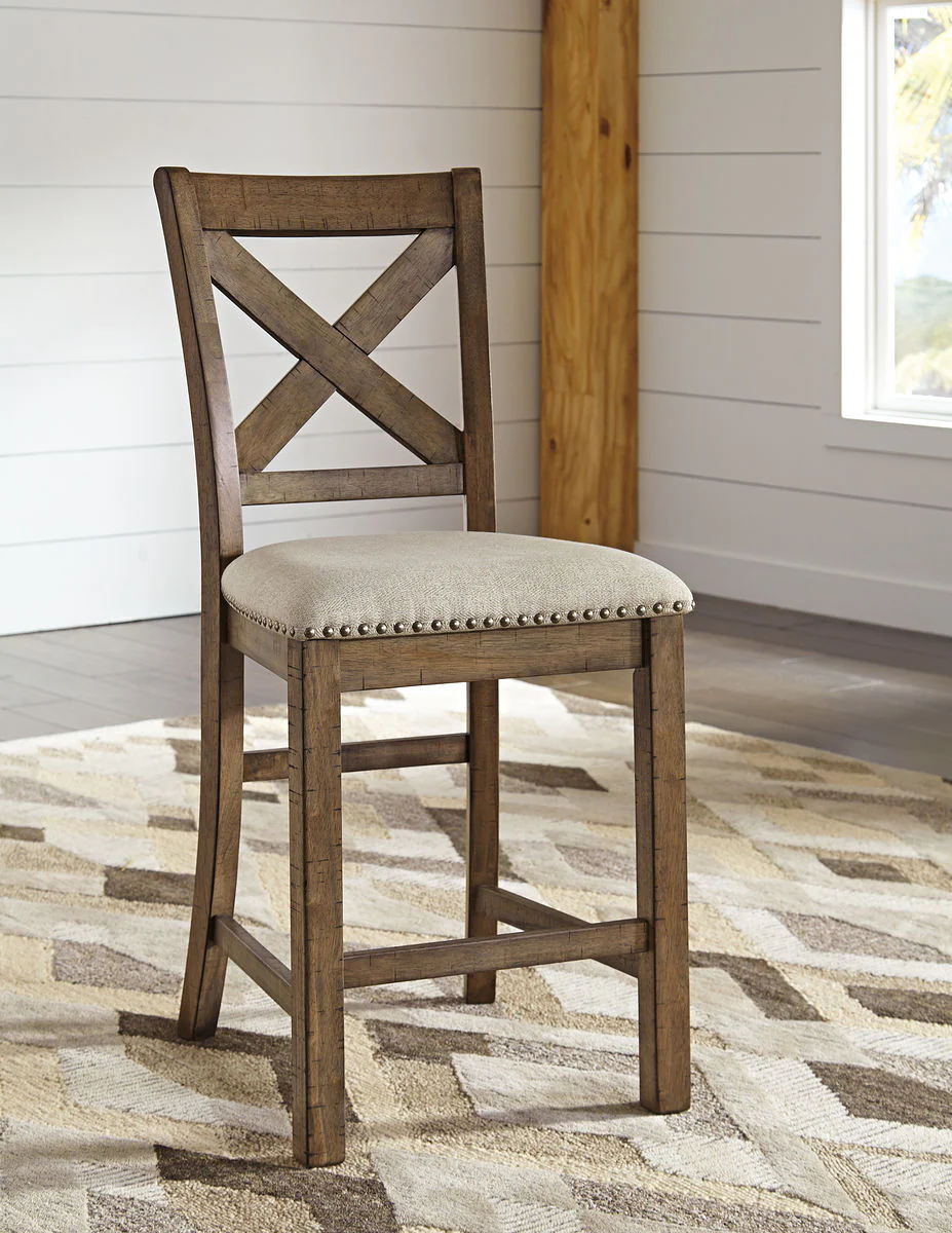 Moriville - Beige - Upholstered Barstool (Set of 2) - Image 2