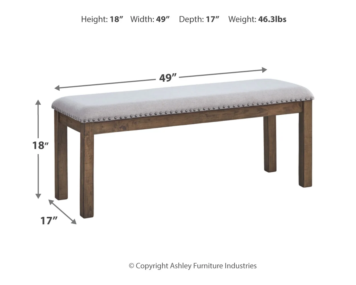 Moriville - Beige - Upholstered Bench - Image 4