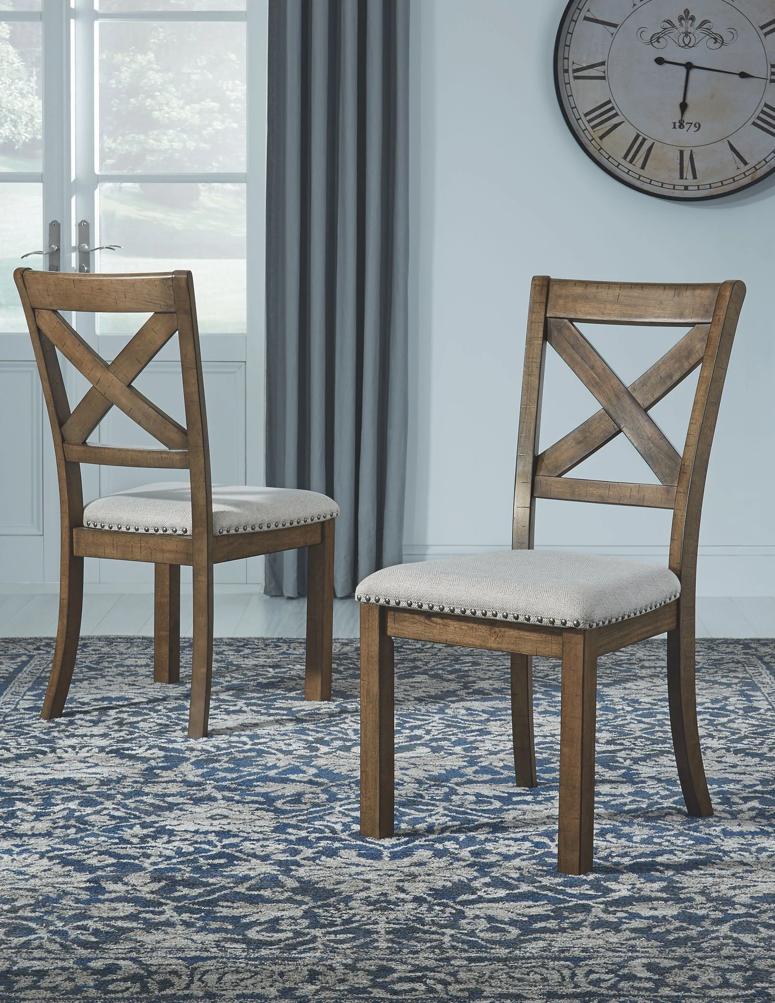 Moriville - Dark Gray- 5 Pc. - Extension Table, 4 Side Chairs - Image 2