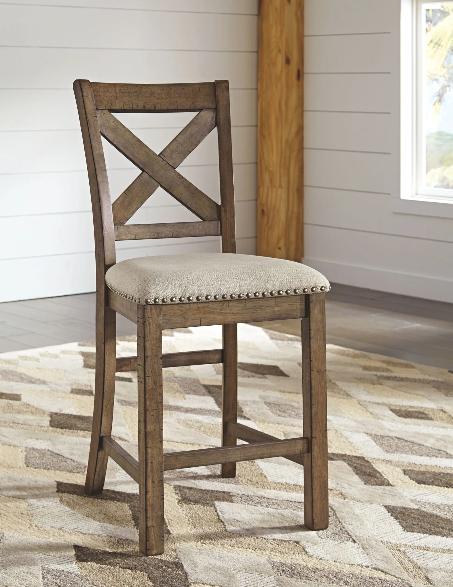 Moriville - Dark Gray - 6 Pc. - Counter Extension Table, 4 Barstools, Bench - Image 2