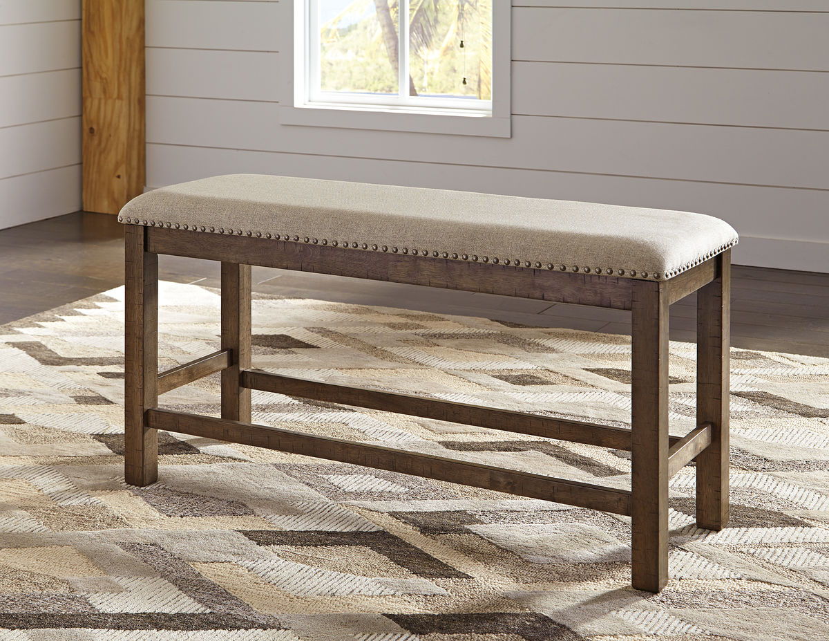 Moriville - Dark Gray - 6 Pc. - Counter Extension Table, 4 Barstools, Bench - Image 4