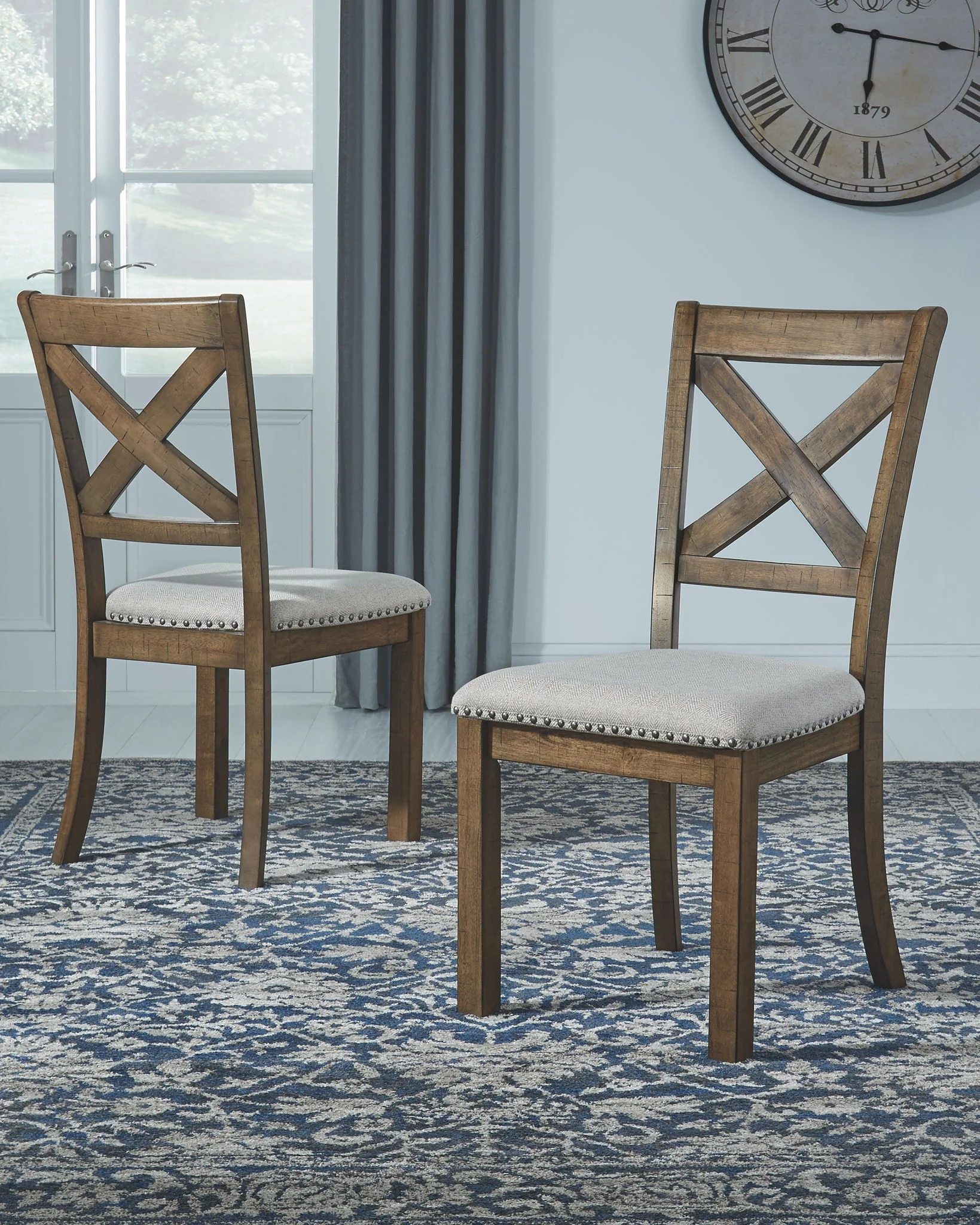 Moriville - Dark Gray - 8 Pc. - Extension Table, 6 Side Chairs, Server - Image 7