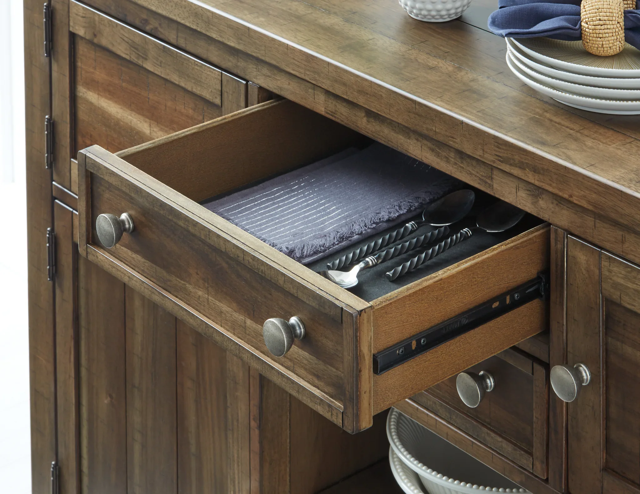 Moriville - Grayish Brown - Dining Room Server - Image 6