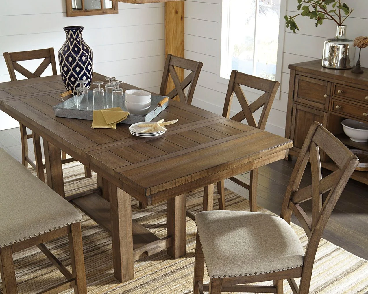 Moriville - Grayish Brown - Rect Drm Counter Ext Table - Image 2