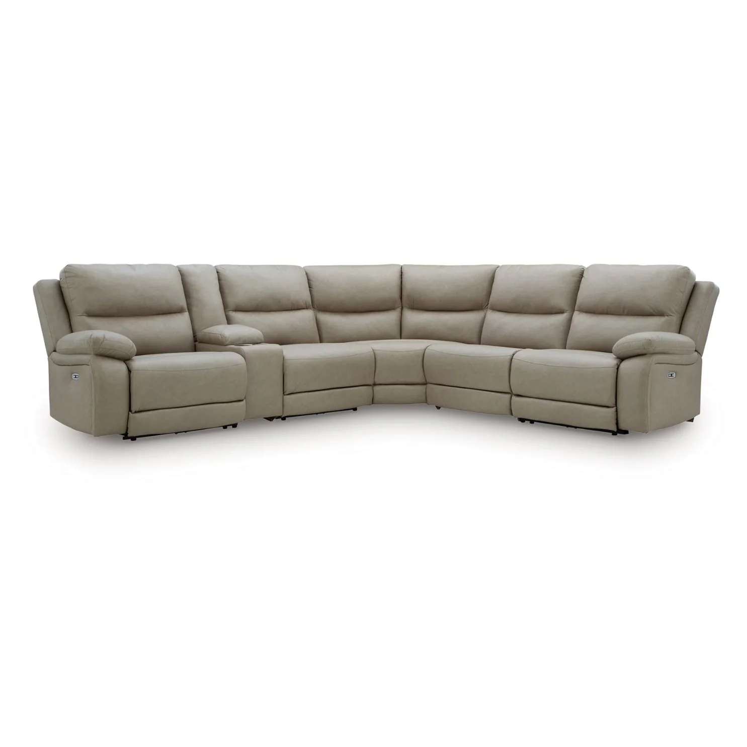 Narwhal Place - 6-Piece Power Reclining Sectional - Pebble