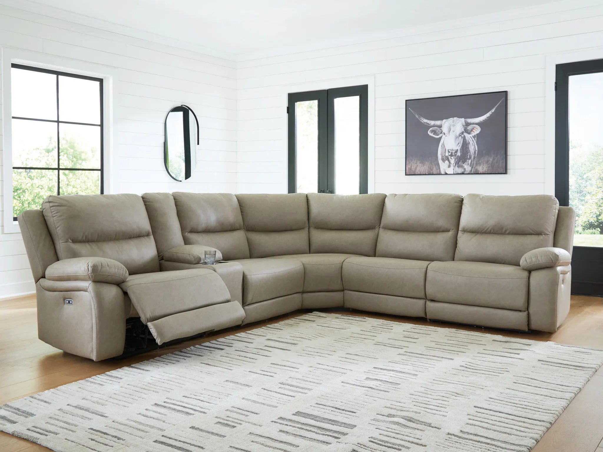 Narwhal Place - 6-Piece Power Reclining Sectional - Pebble - Image 2