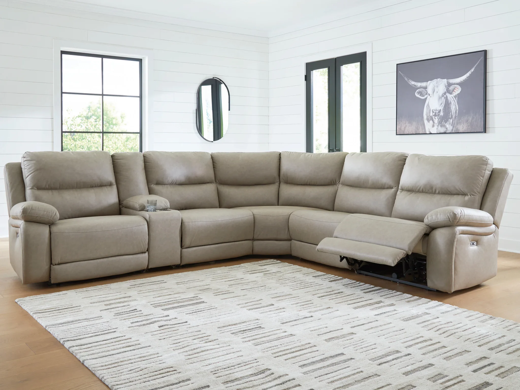 Narwhal Place - 6-Piece Power Reclining Sectional - Pebble - Image 3
