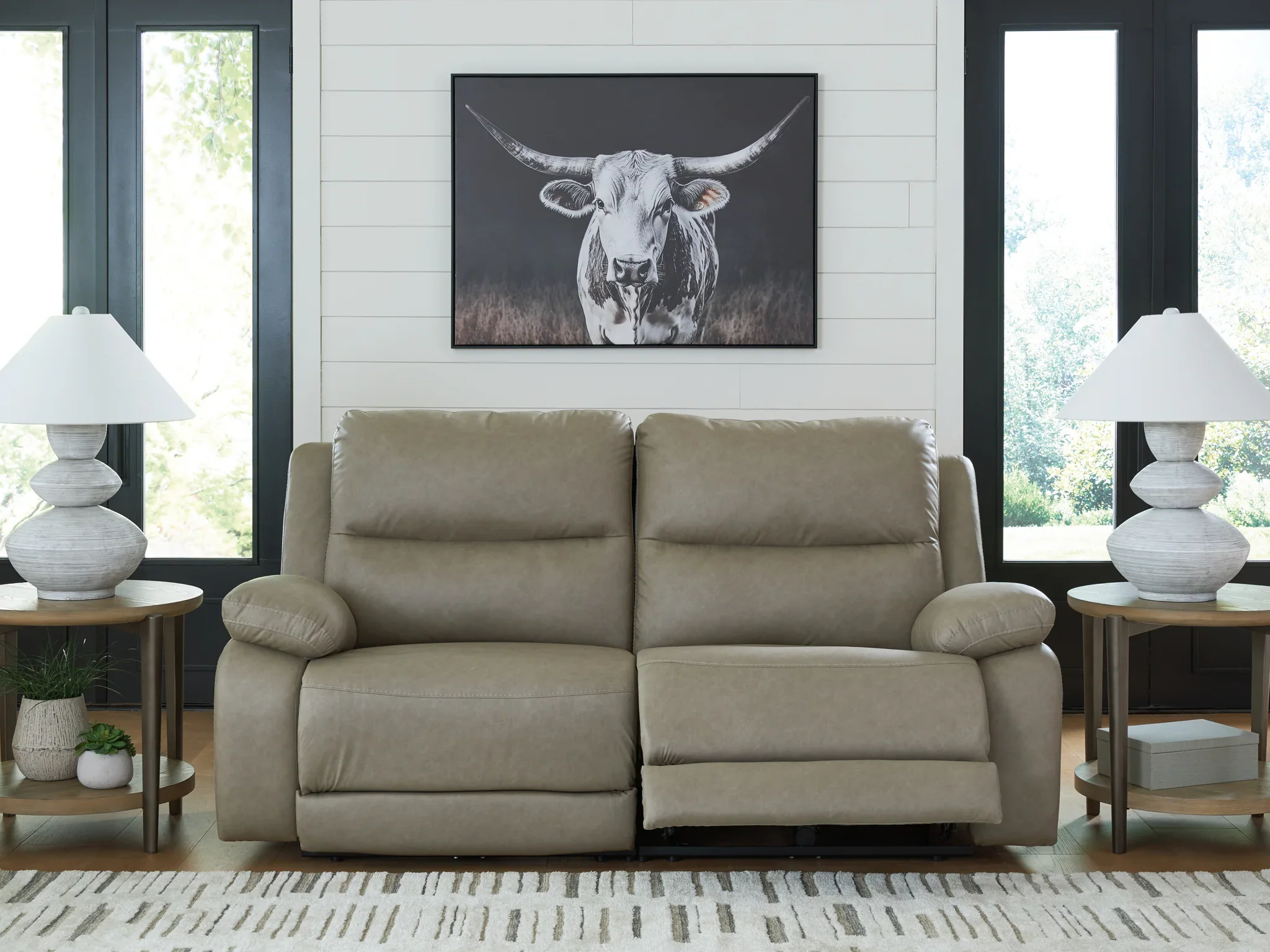 Narwhal Place - Pebble - 2-Piece Reclining Loveseat - Image 3