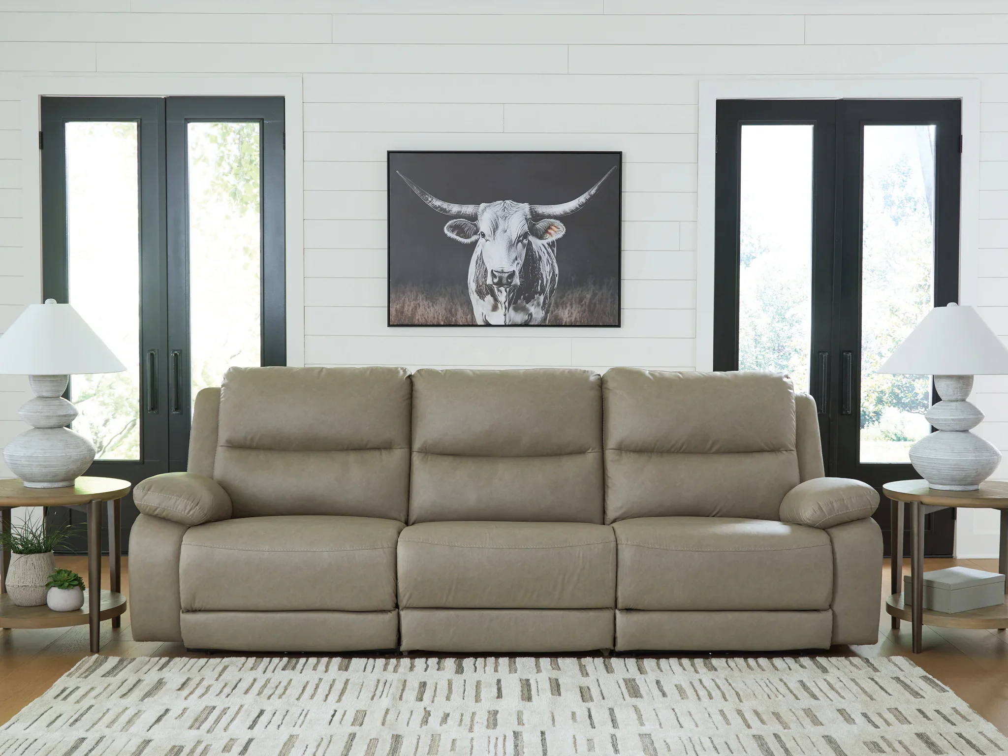 Narwhal Place - Pebble - 3-Piece Power Reclining Sectional - Image 2