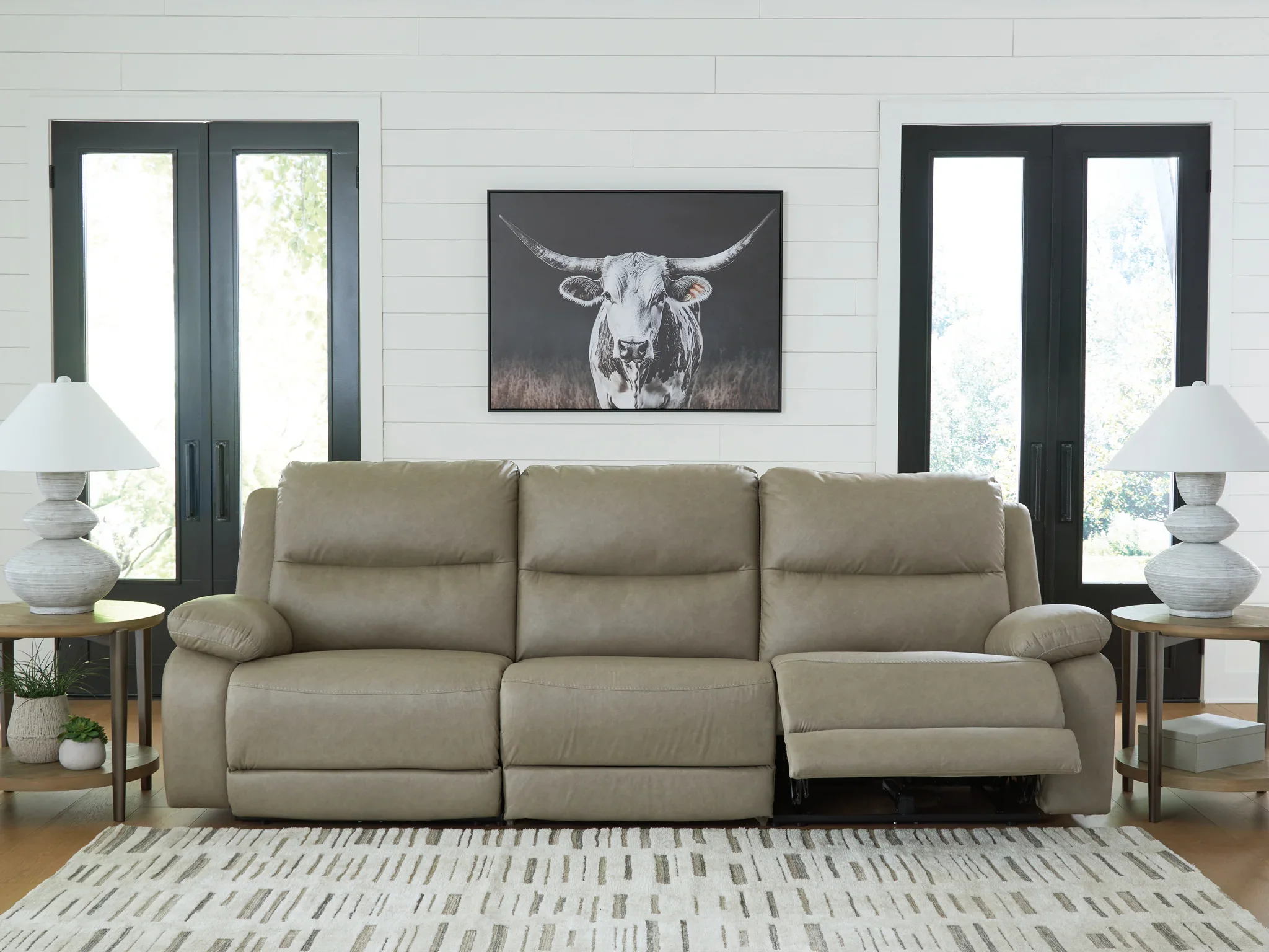 Narwhal Place - Pebble - 3-Piece Power Reclining Sectional - Image 3