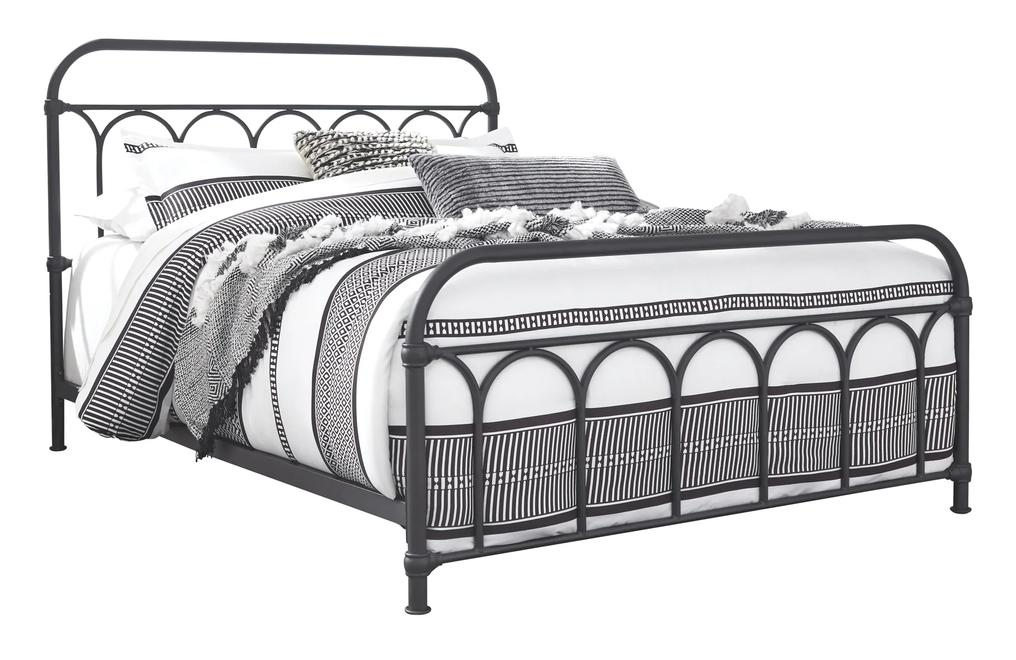 Nashburg - Black - Queen Metal Bed - Image 6