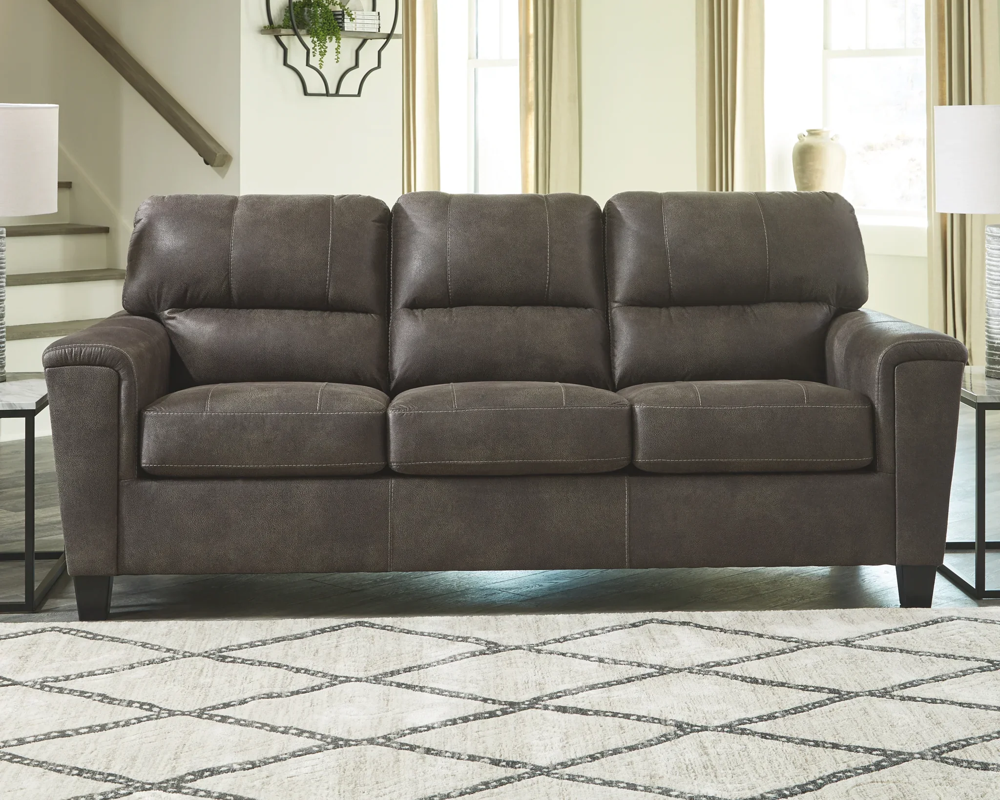 Navi - Smoke - 3 Pc. - Sofa, Loveseat, Rocker Recliner - Image 2