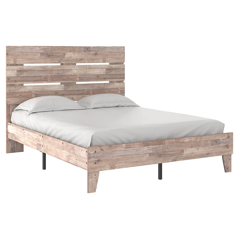 Neilsville - Whitewash - Queen Panel Platform Bed