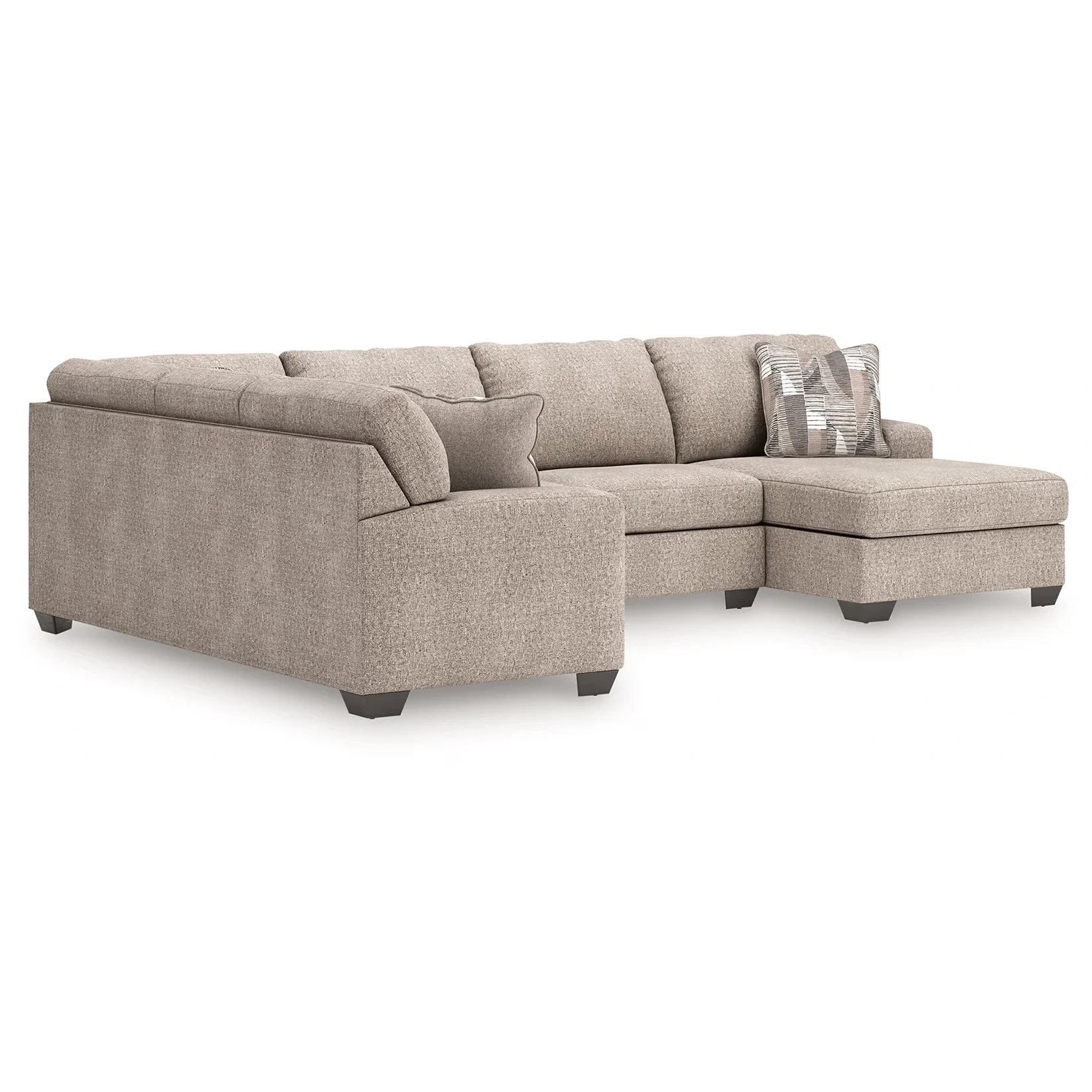 Newellen - 3-Piece Sleeper Sectional With RAF Corner Chaise And LAF Sofa - Beige