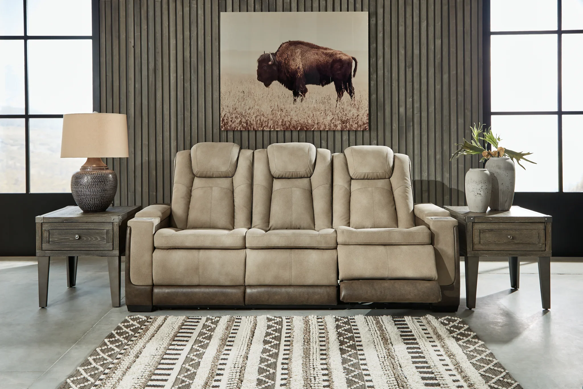 Next-Gen DuraPella - Sand - 2 Pc. - Power Sofa, Loveseat - Image 4