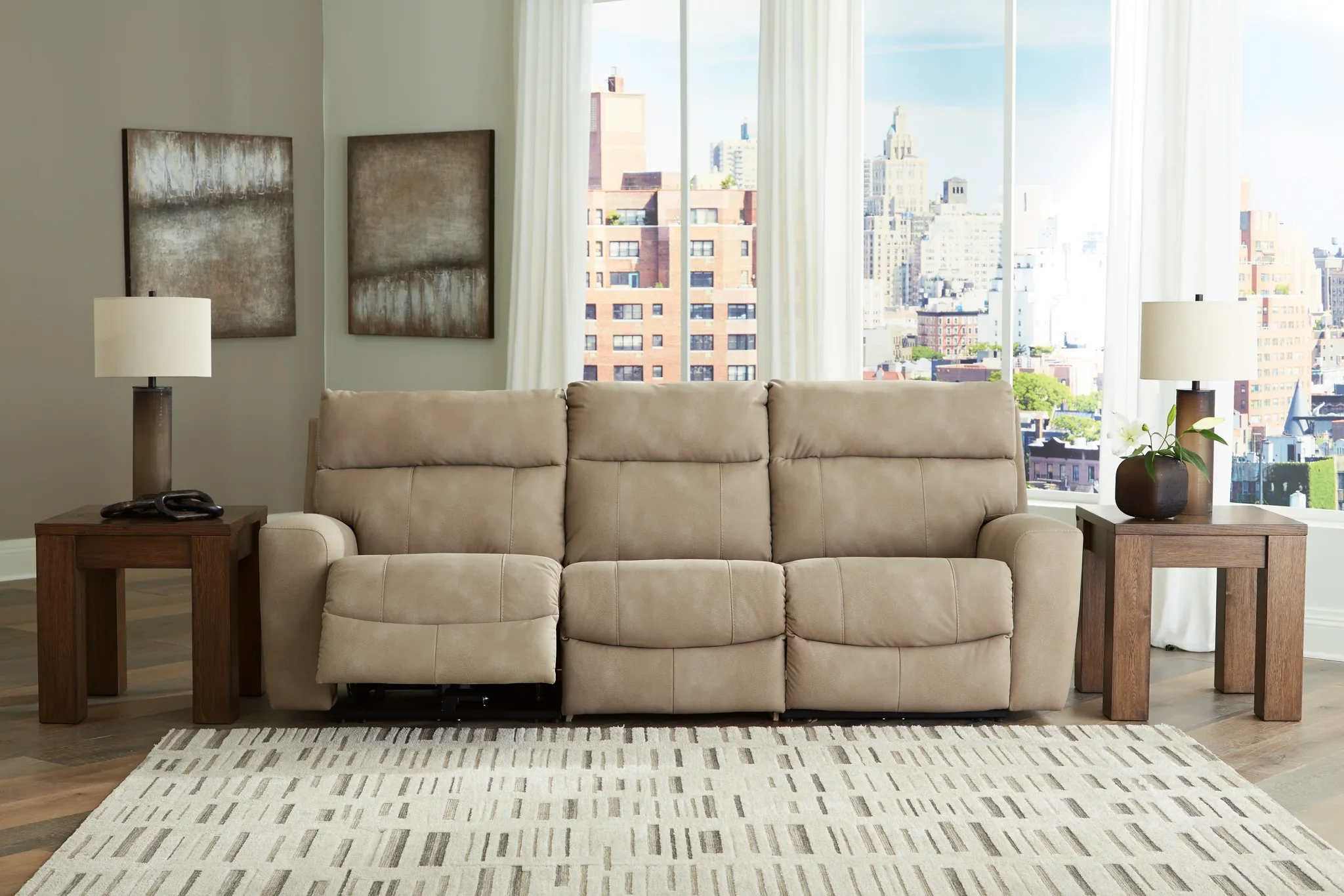 Next-gen Durapella - Sand - 3-Piece Power Reclining Sectional Sofa - Image 4