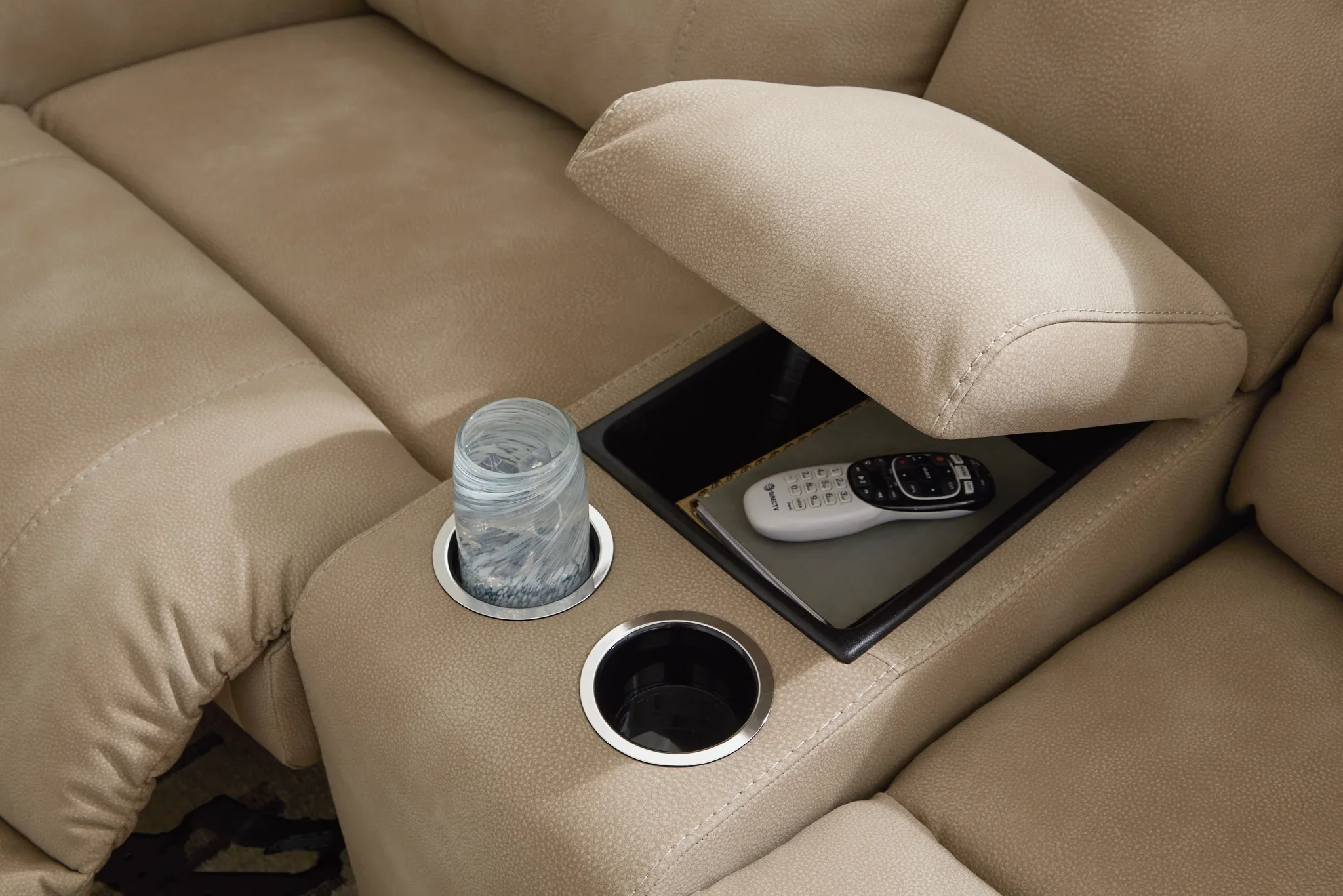 Next-gen Durapella - Sand - 6-Piece Power Reclining Sectional With Storage Console - Image 4