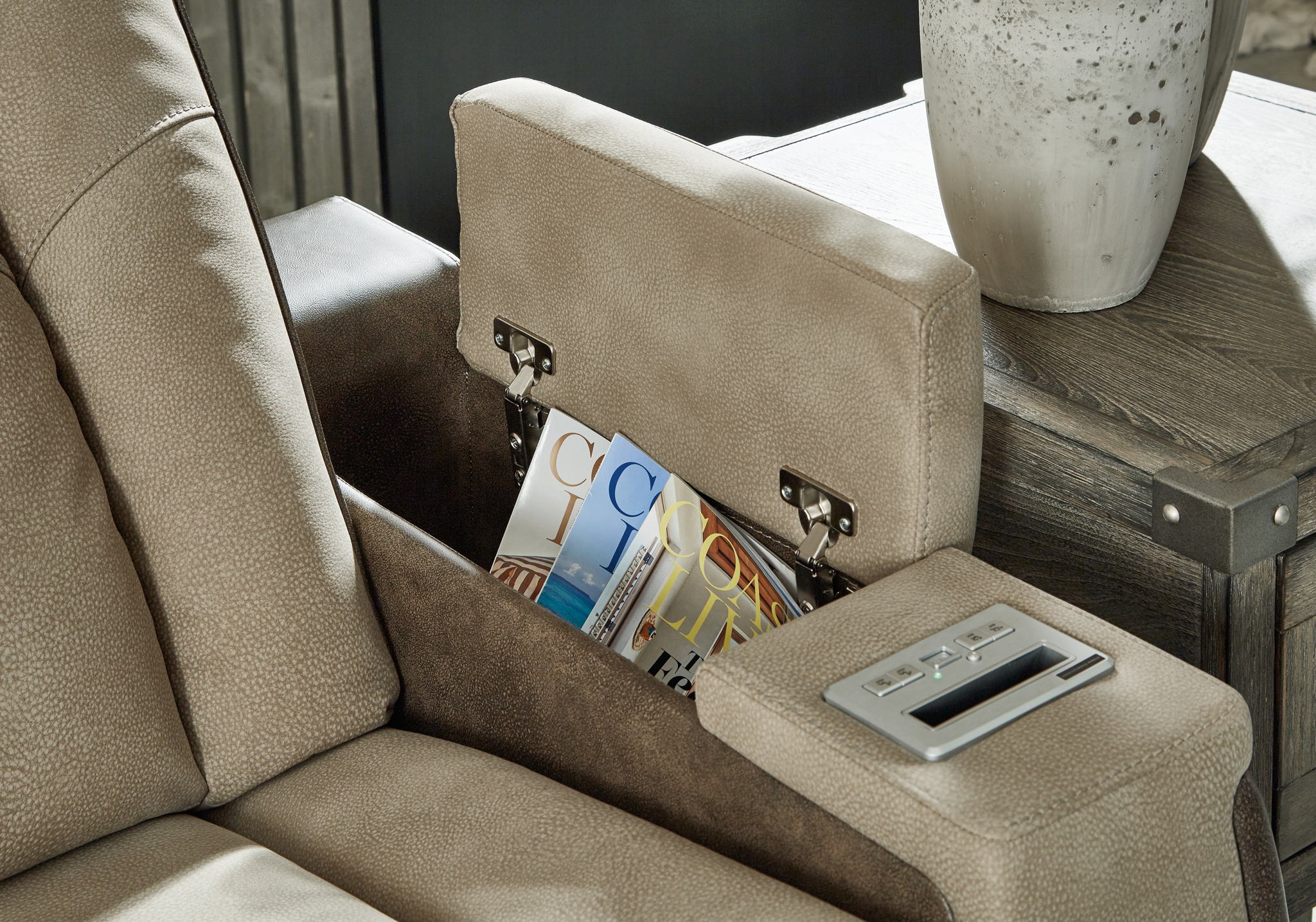 Next-gen - Sand - Pwr Rec Loveseat/Con/Adj Hdrst - Image 10