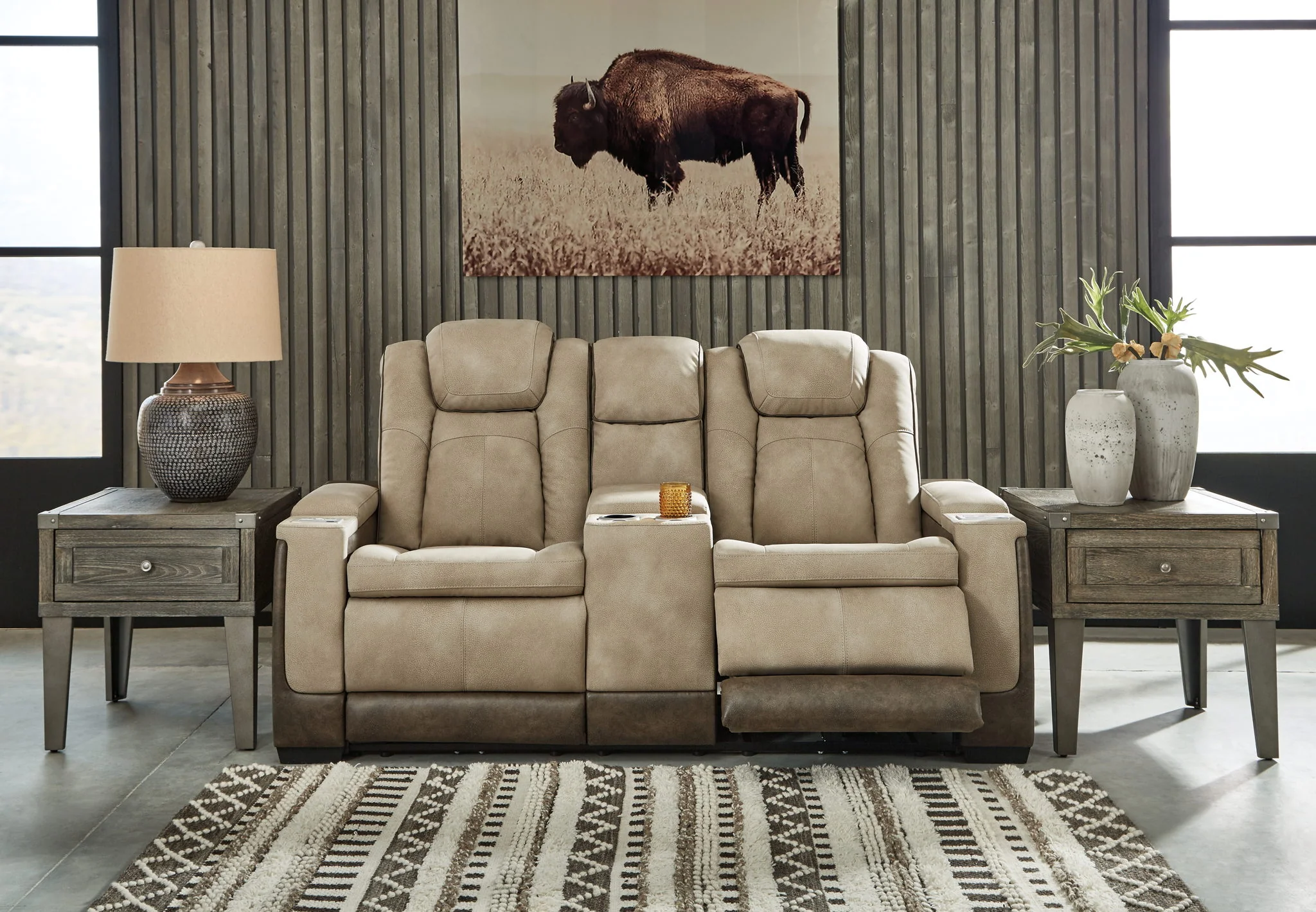 Next-gen - Sand - Pwr Rec Loveseat/Con/Adj Hdrst - Image 6
