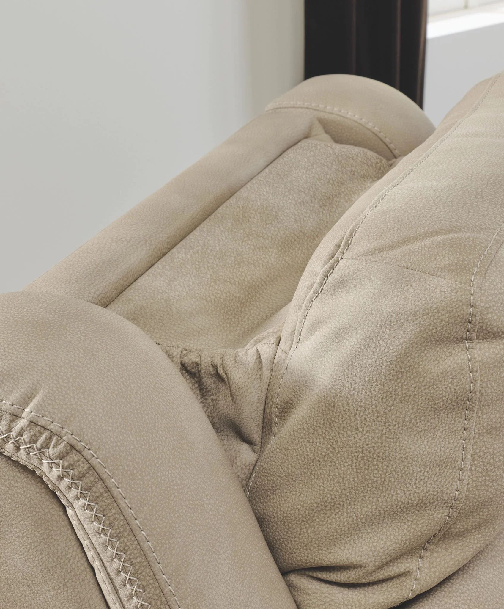 Next-gen Durapella - Sand - Power Reclining Loveseat With Console/Headrest - Image 7