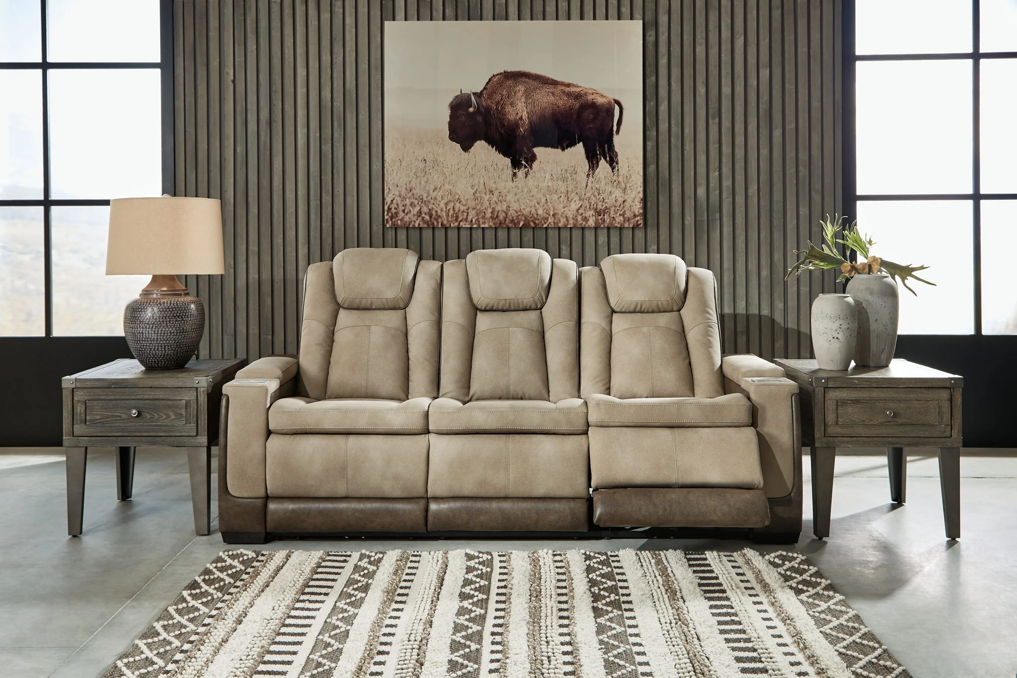 Next-gen - Sand - Pwr Rec Sofa With Adj Headrest - Image 5