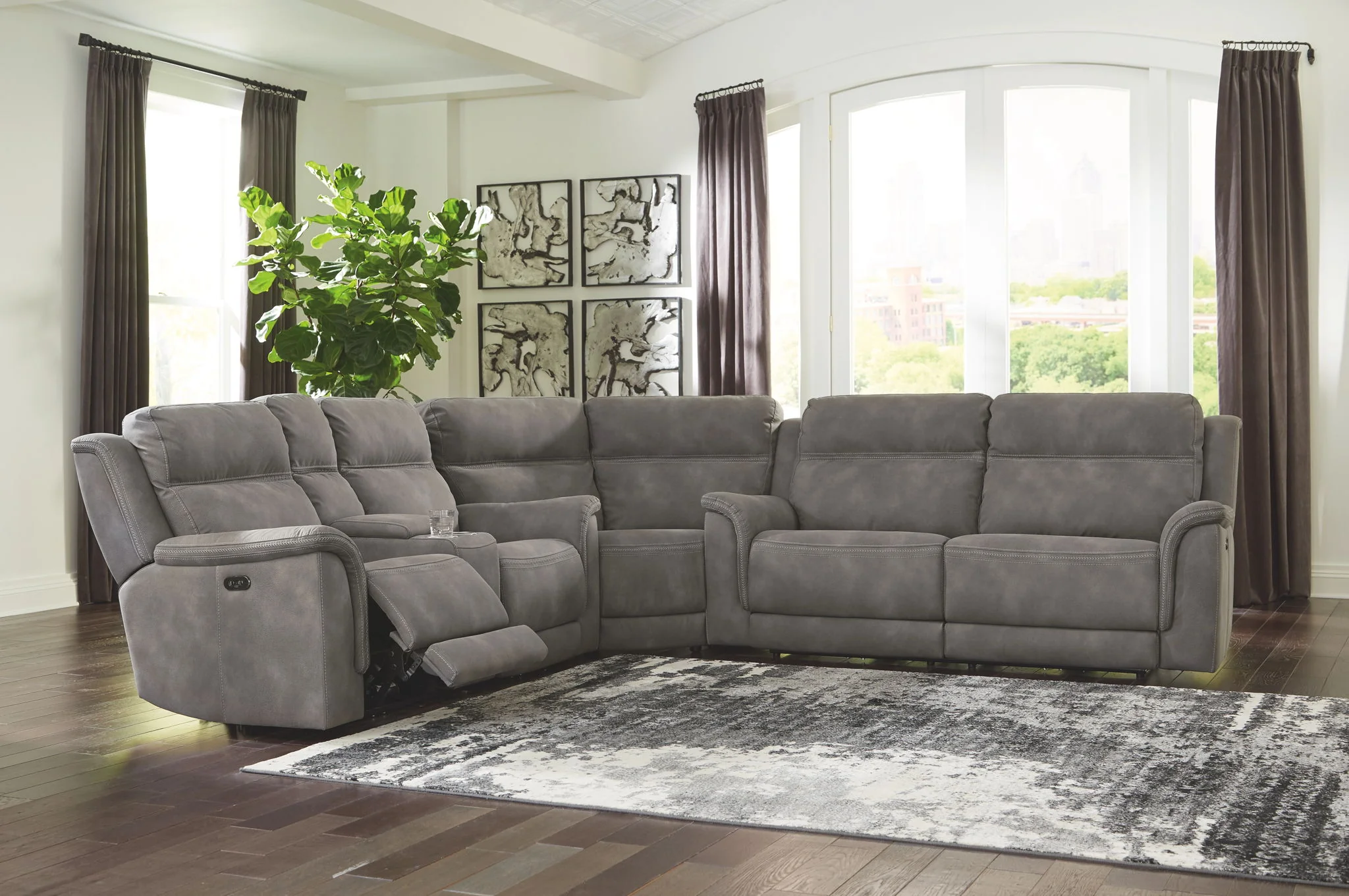 Next-gen - Slate - 2 Seat Pwr Rec Sofa Adj Hdrest - Image 6