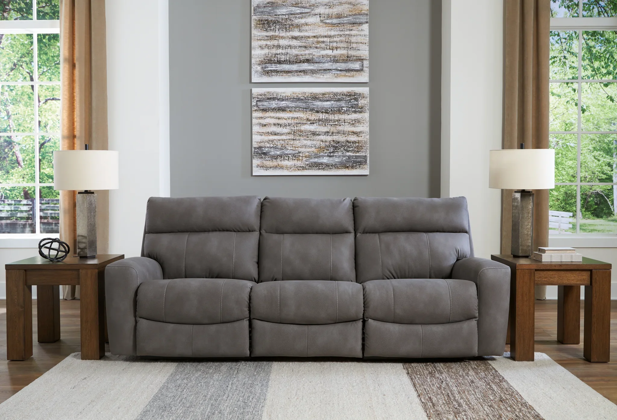 Next-gen Durapella - Slate - 3-Piece Power Reclining Sectional Sofa - Image 2
