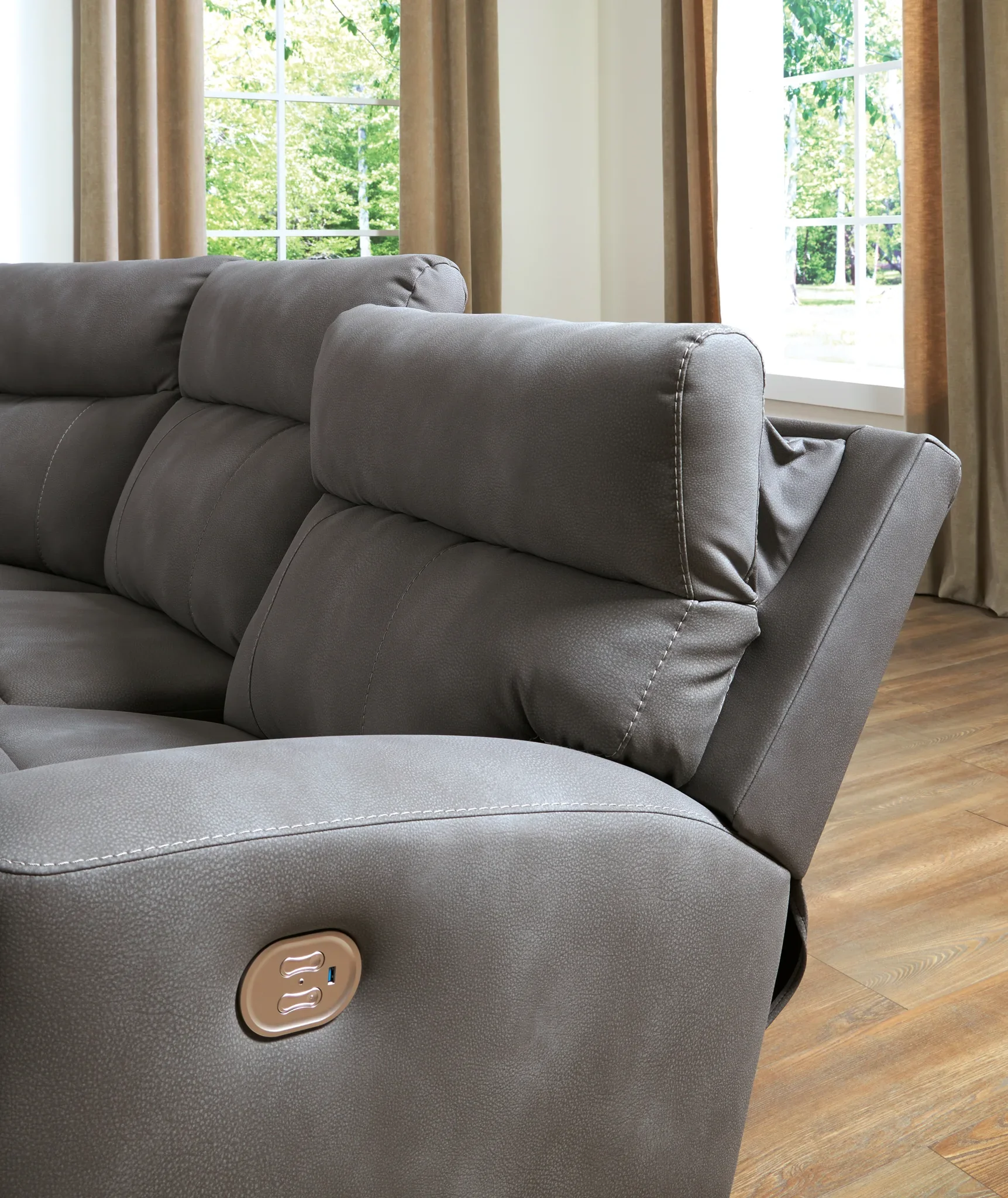 Next-gen Durapella - Slate - 3-Piece Power Reclining Sectional Sofa - Image 4