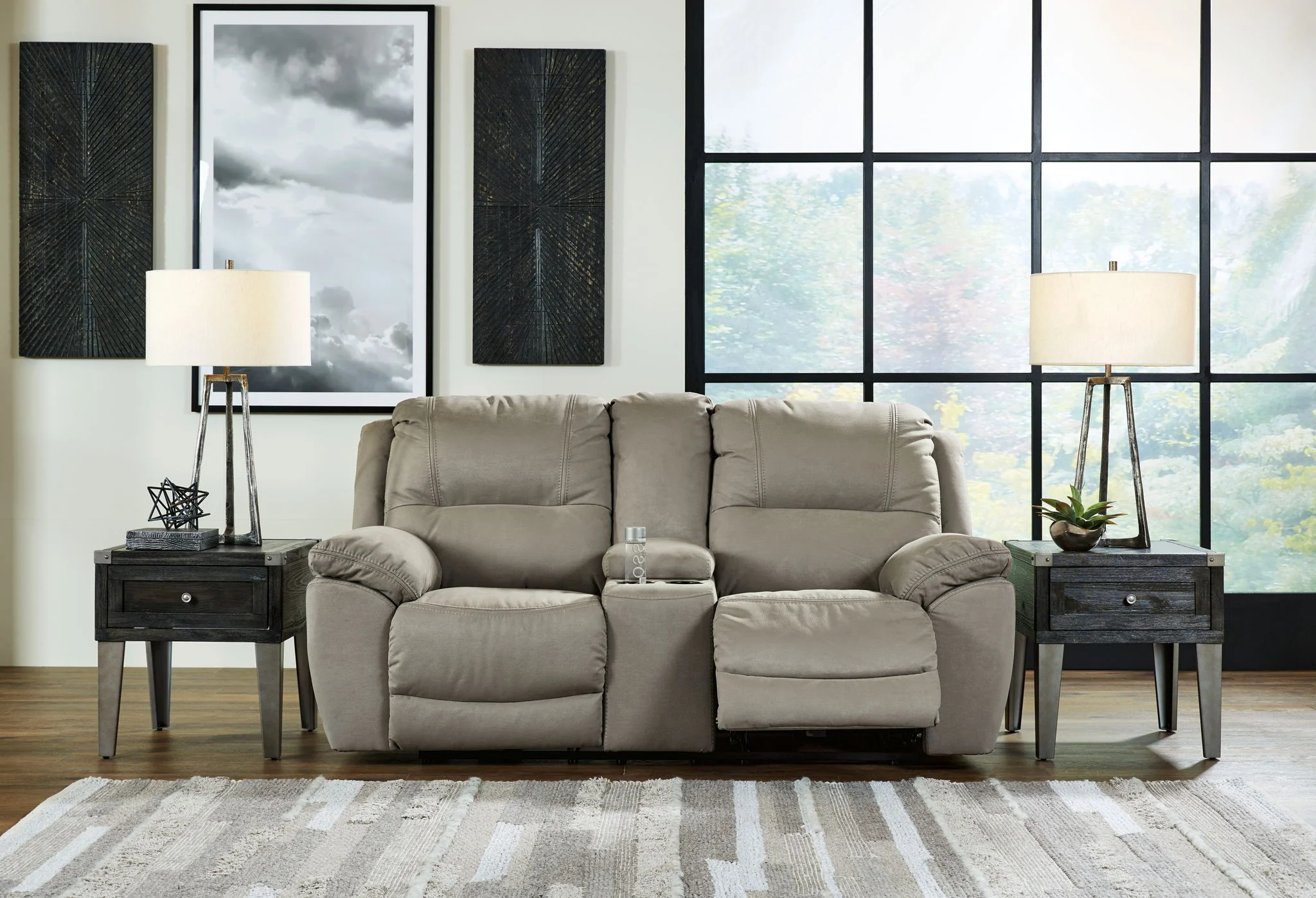 Next-gen - Putty - Dbl Rec Loveseat W/Console - Image 6