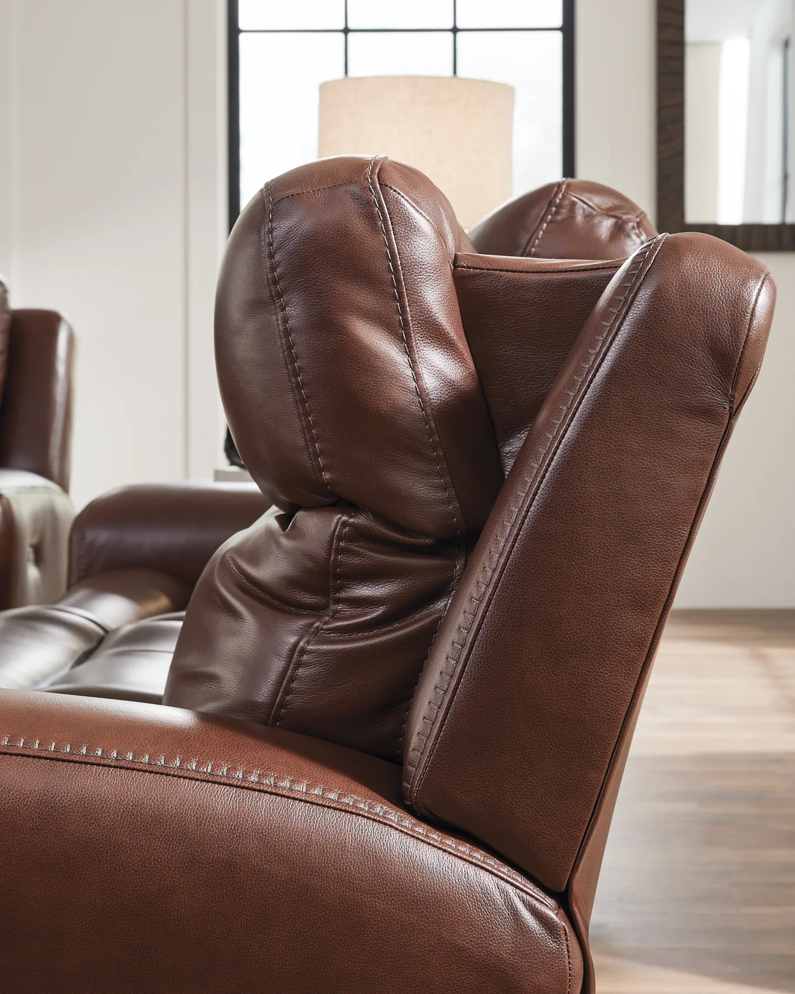 Next Move - Mahogany - Power Reclining Sofa With Adjustable Headrest - Image 5
