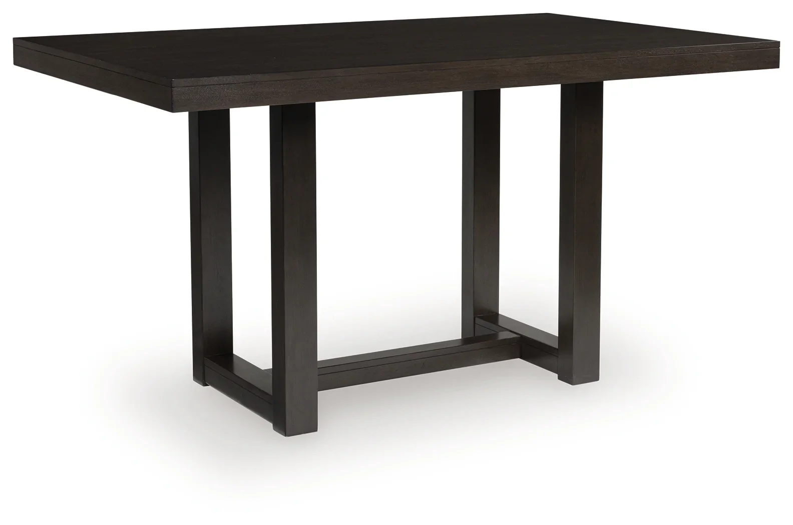 Neymorton - Dark Grayish Brown - 5 Pc. - Rectangular Dining Room Counter Table, 4 Barstools - Image 2
