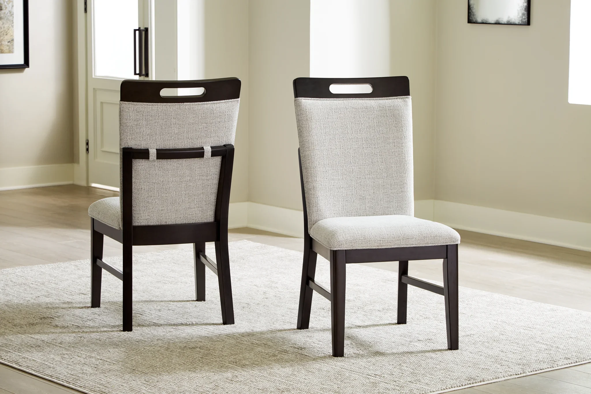 Neymorton - Dark Grayish Brown - 7 Pc. - Rectangular Extension Table, 6 Side Chairs - Image 7