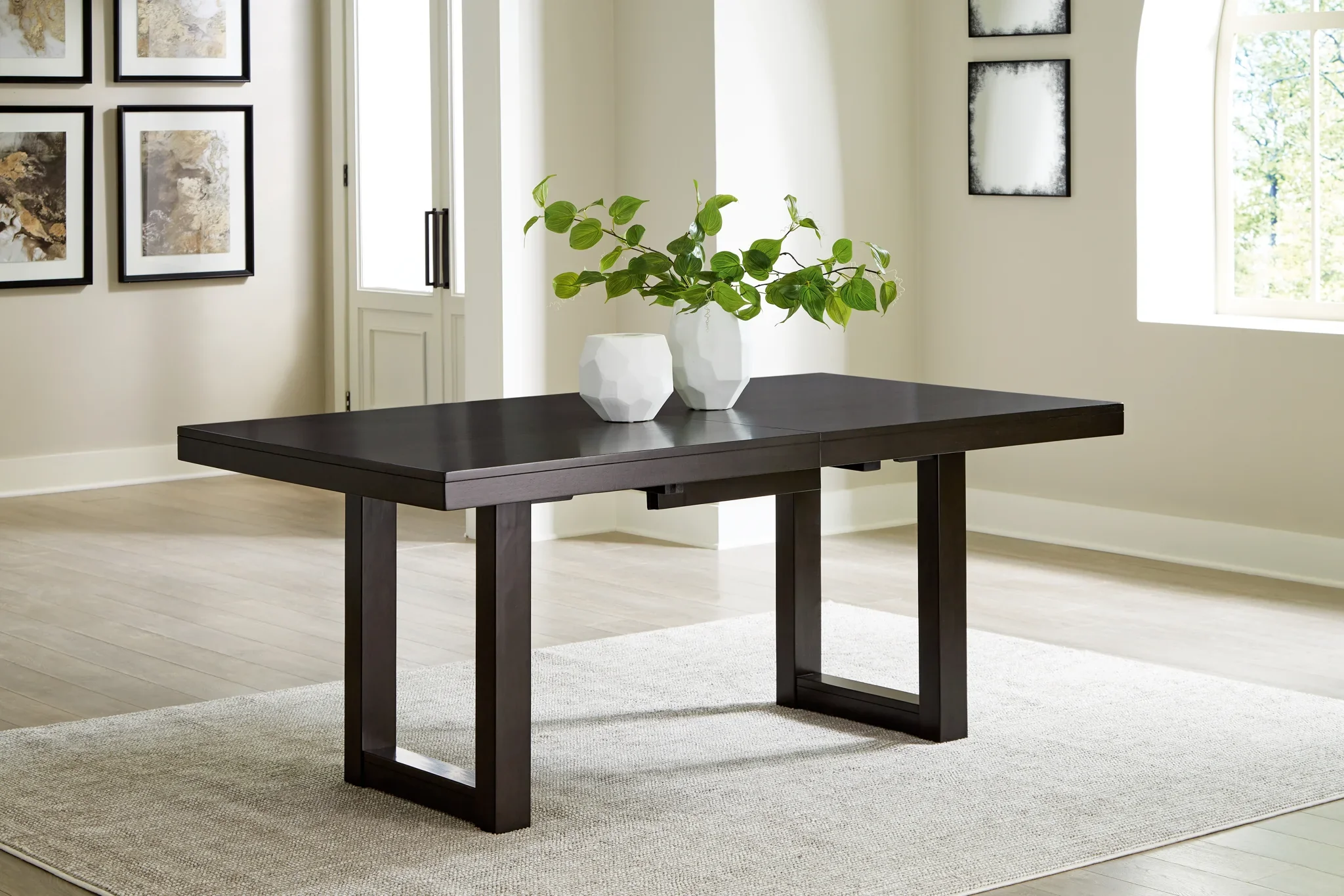 Neymorton - Dark Grayish Brown - Rectangular Dining Room Butterfly Extension Table - Image 6